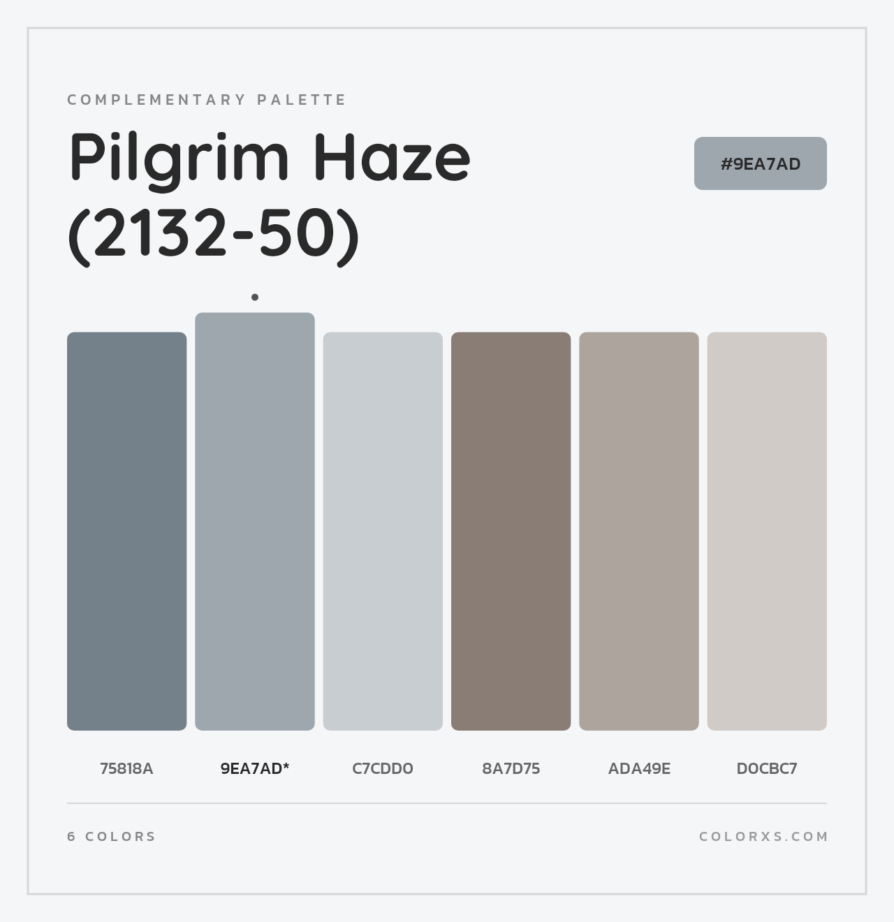 Pilgrim Haze (2132-50) - Complementary Color Palette