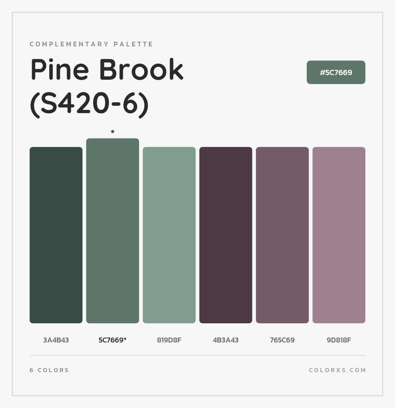 Pine Brook (S420-6) - Complementary Color Palette