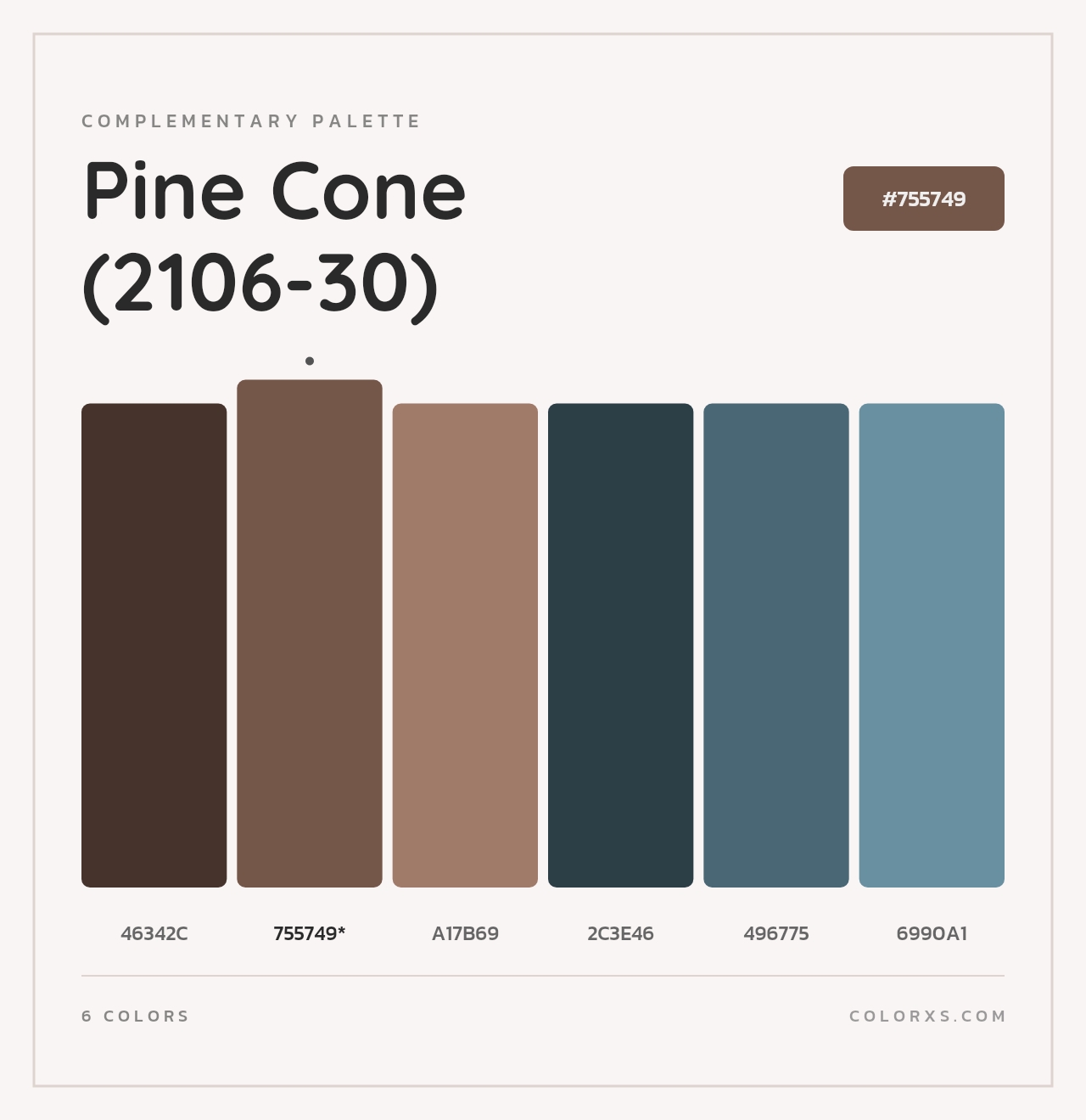 Pine Cone (2106-30) - Complementary Color Palette