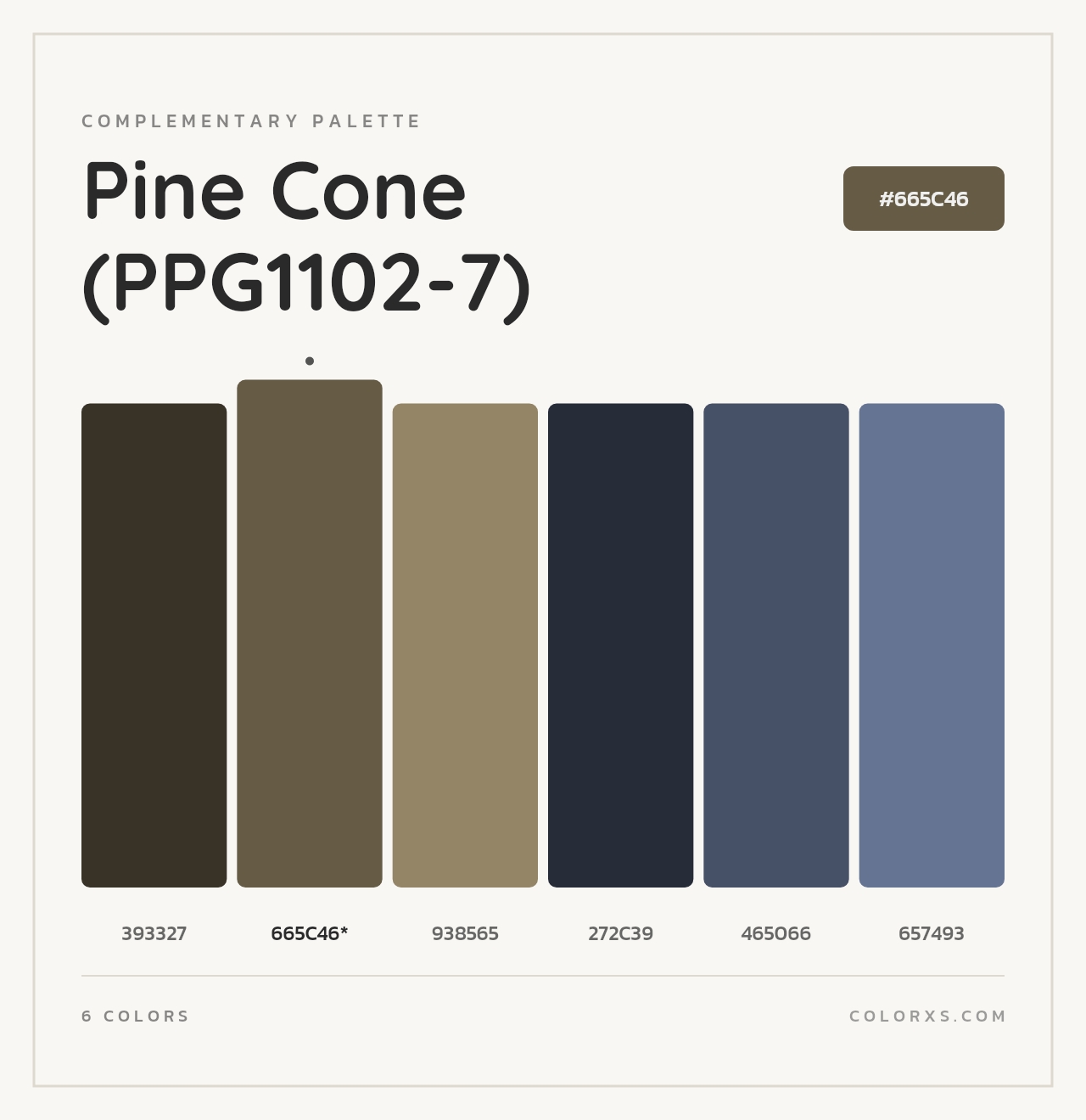 Pine Cone (PPG1102-7) - Complementary Color Palette