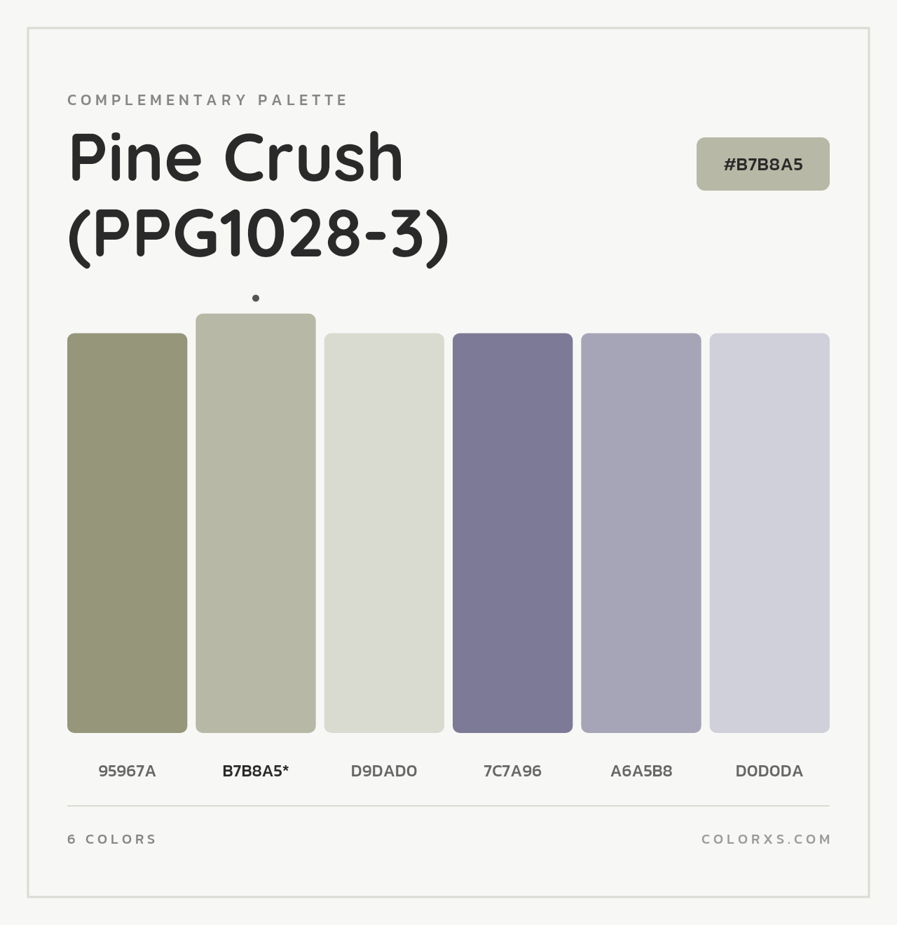Pine Crush (PPG1028-3) - Complementary Color Palette