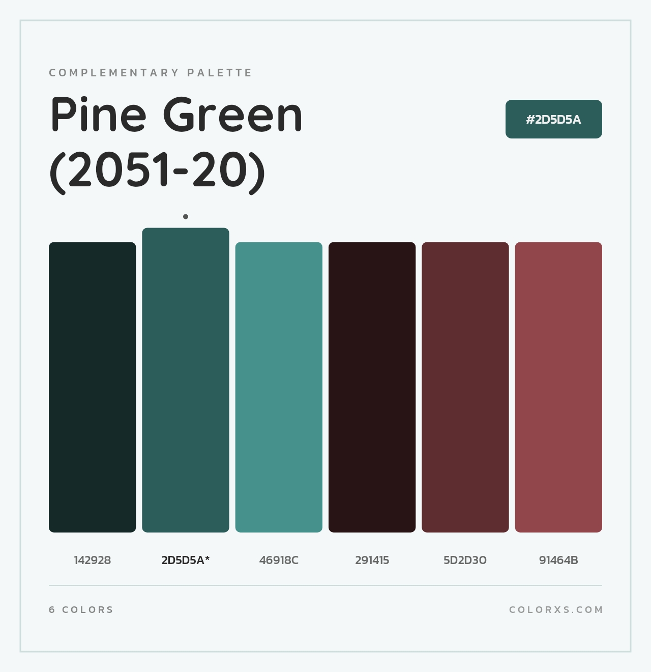 Pine Green (2051-20) - Complementary Color Palette