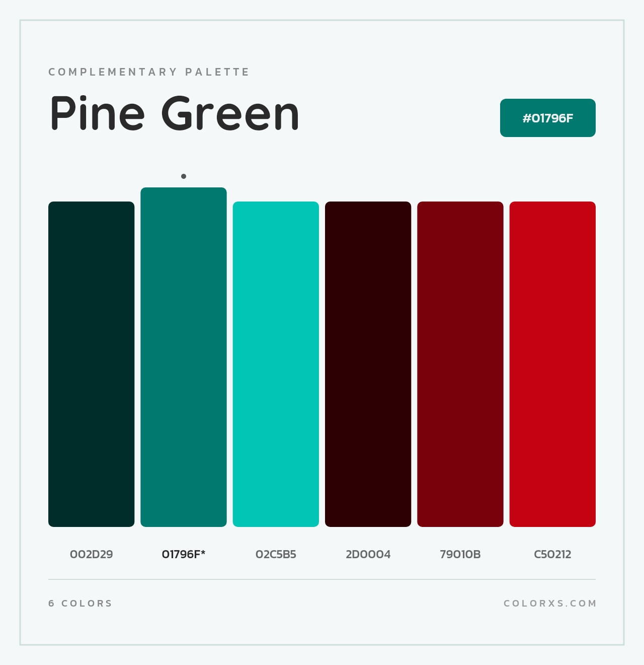 Pine Green - Complementary Color Palette