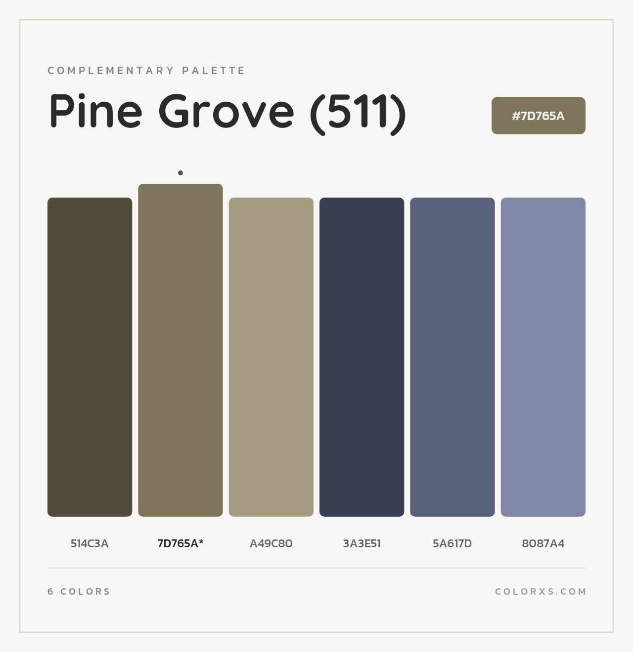 Pine Grove (511) - Complementary Color Palette