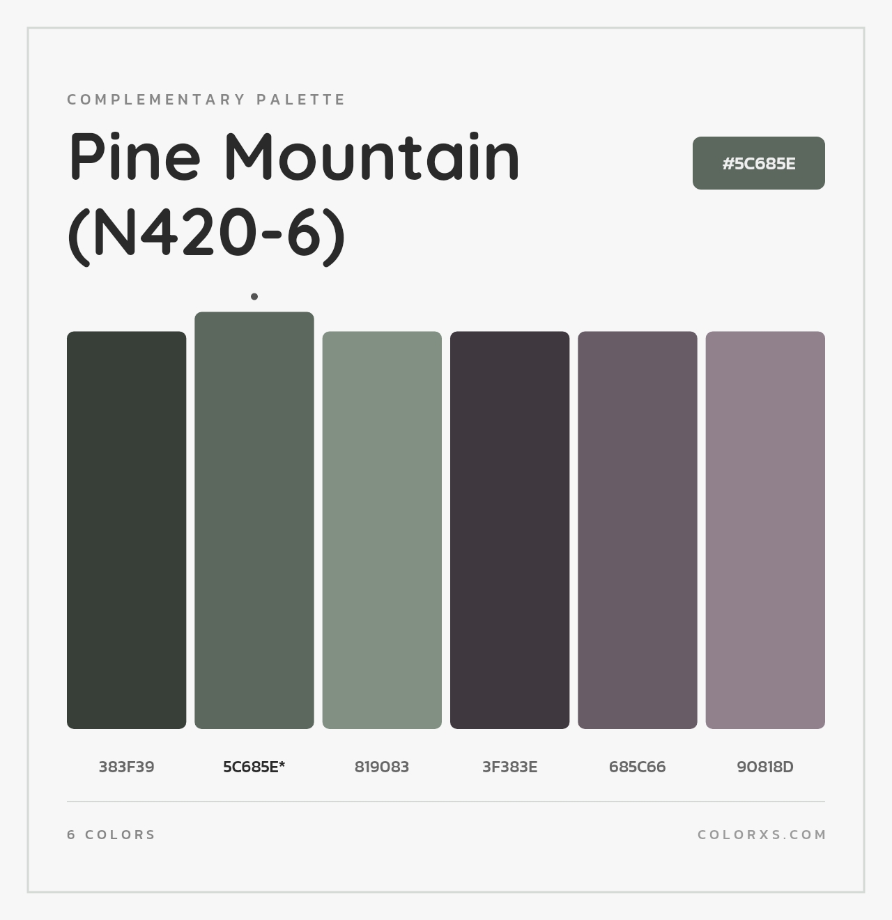 Pine Mountain (N420-6) - Complementary Color Palette