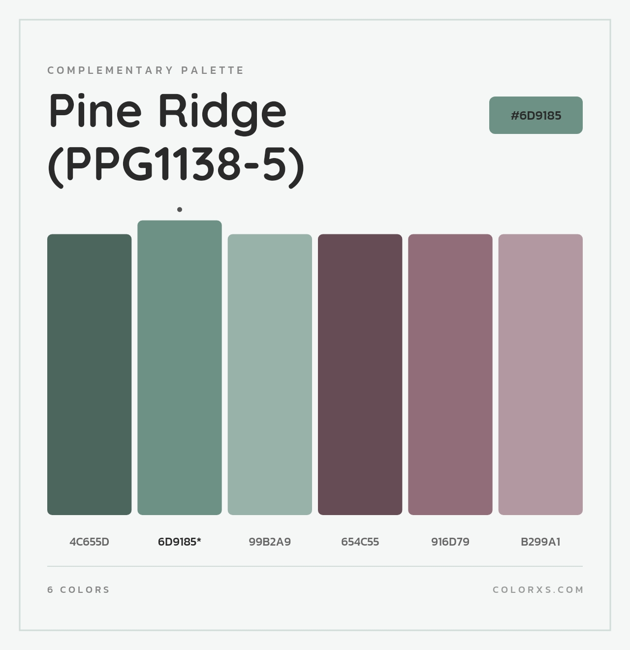 Pine Ridge (PPG1138-5) - Complementary Color Palette