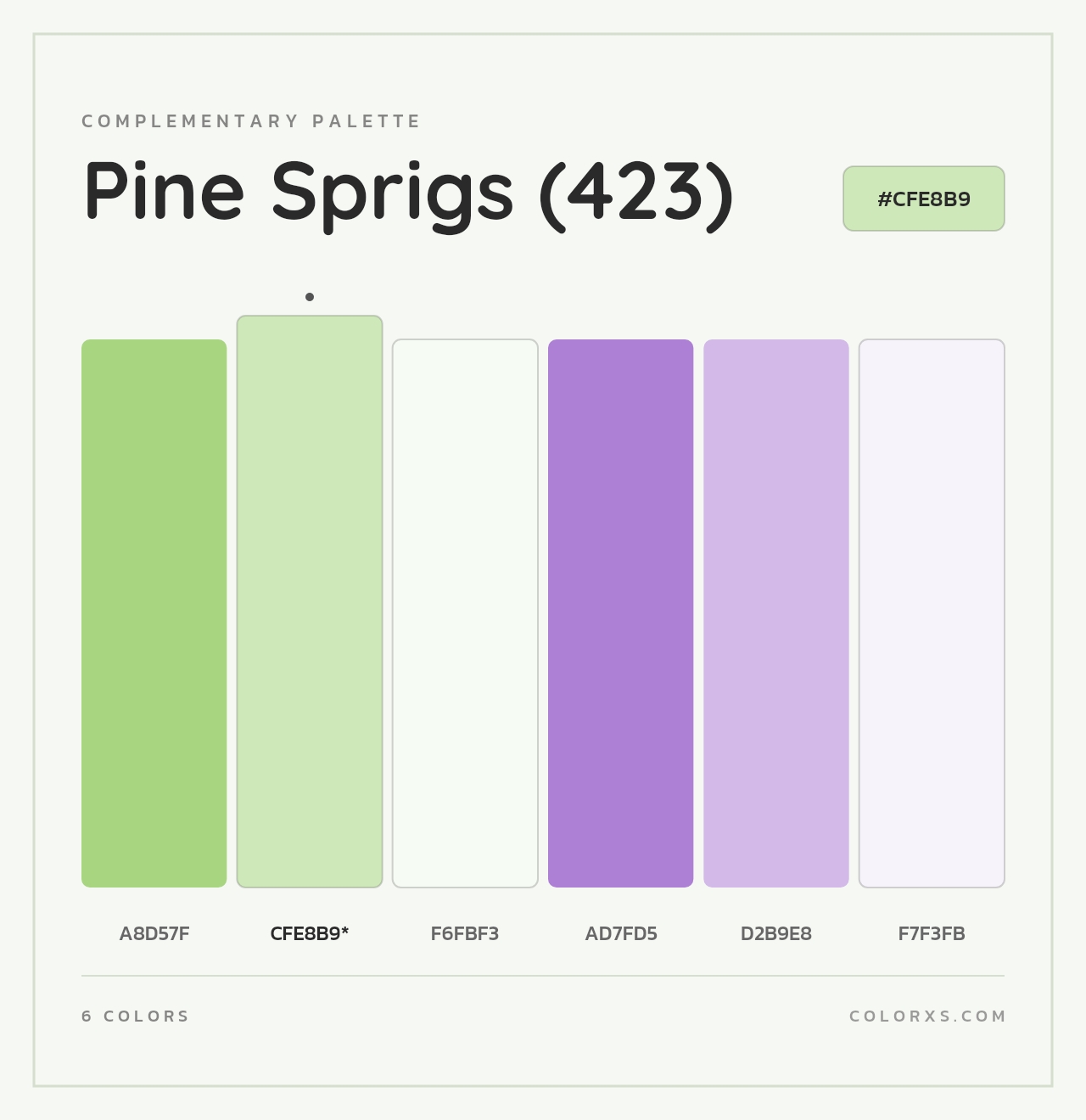 Pine Sprigs (423) - Complementary Color Palette