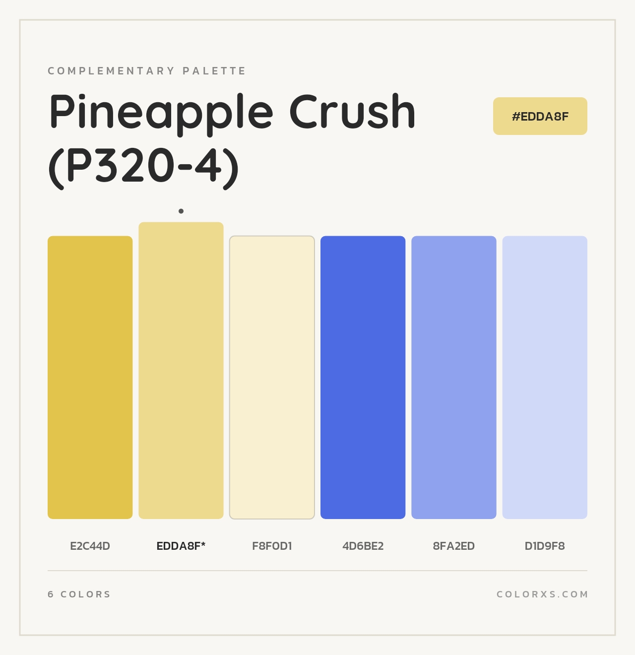 Pineapple Crush (P320-4) - Complementary Color Palette