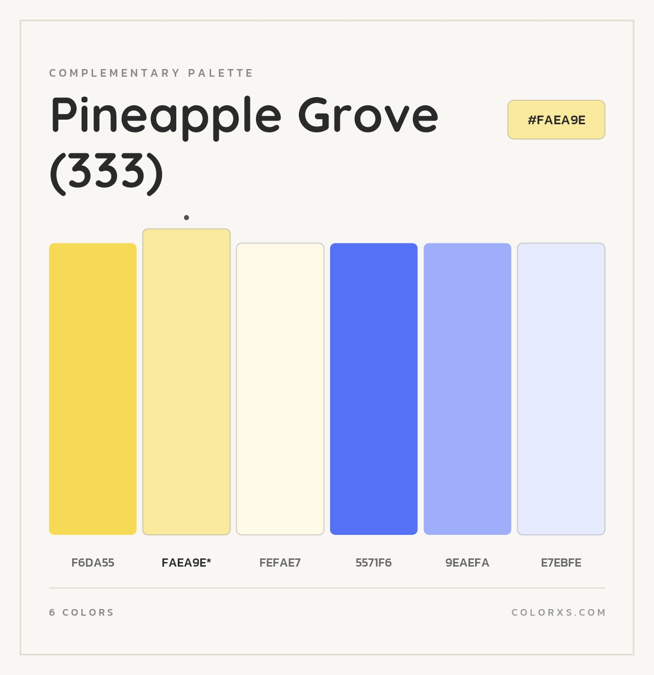 Pineapple Grove (333) - Complementary Color Palette