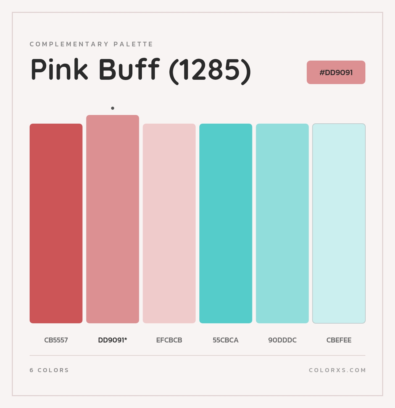 Pink Buff (1285) - Complementary Color Palette