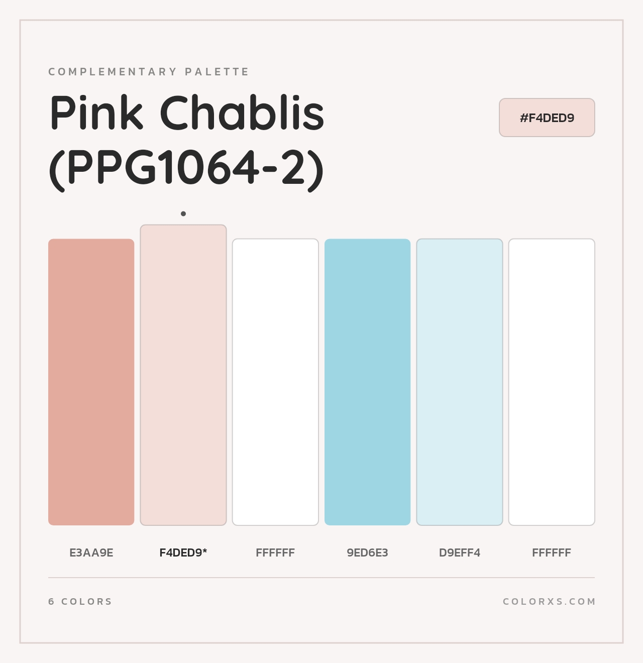 Pink Chablis (PPG1064-2) - Complementary Color Palette