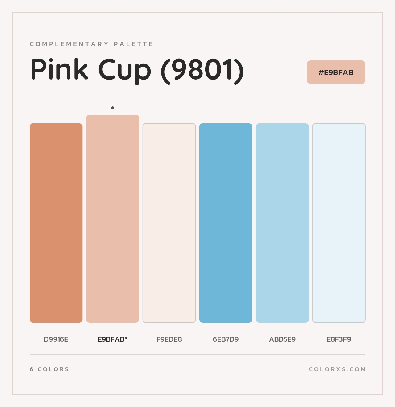 Pink Cup (9801) - Complementary Color Palette