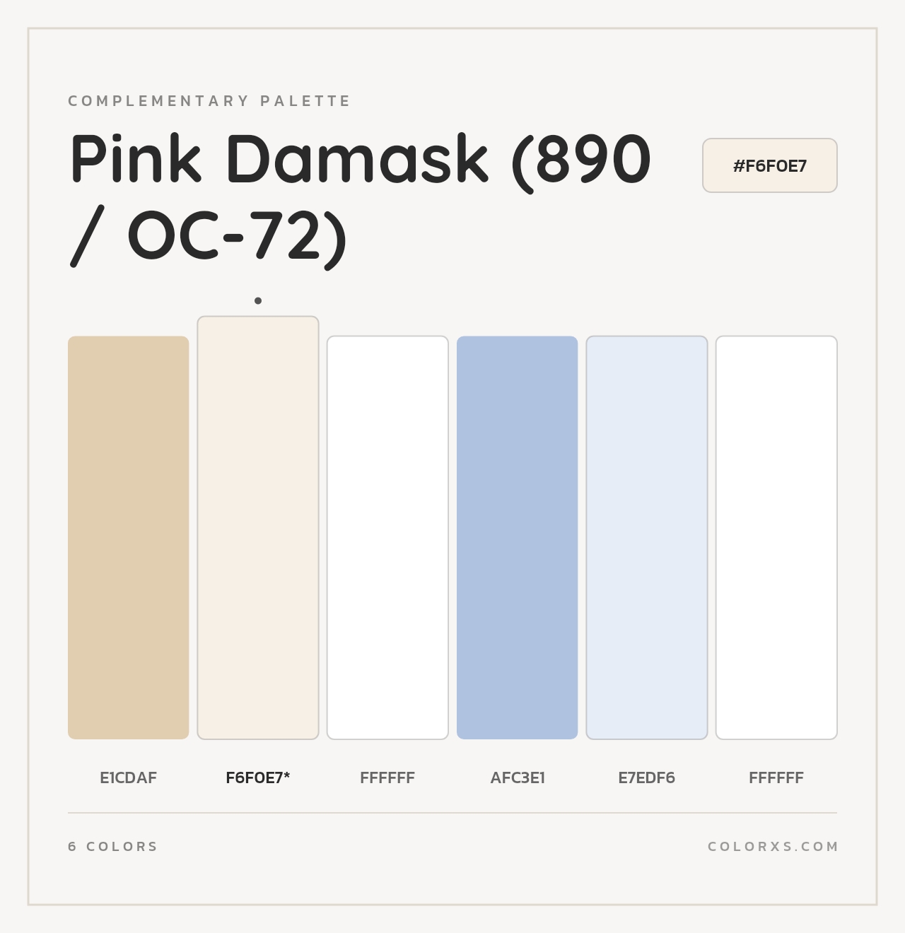 Pink Damask (890 / OC-72) - Complementary Color Palette