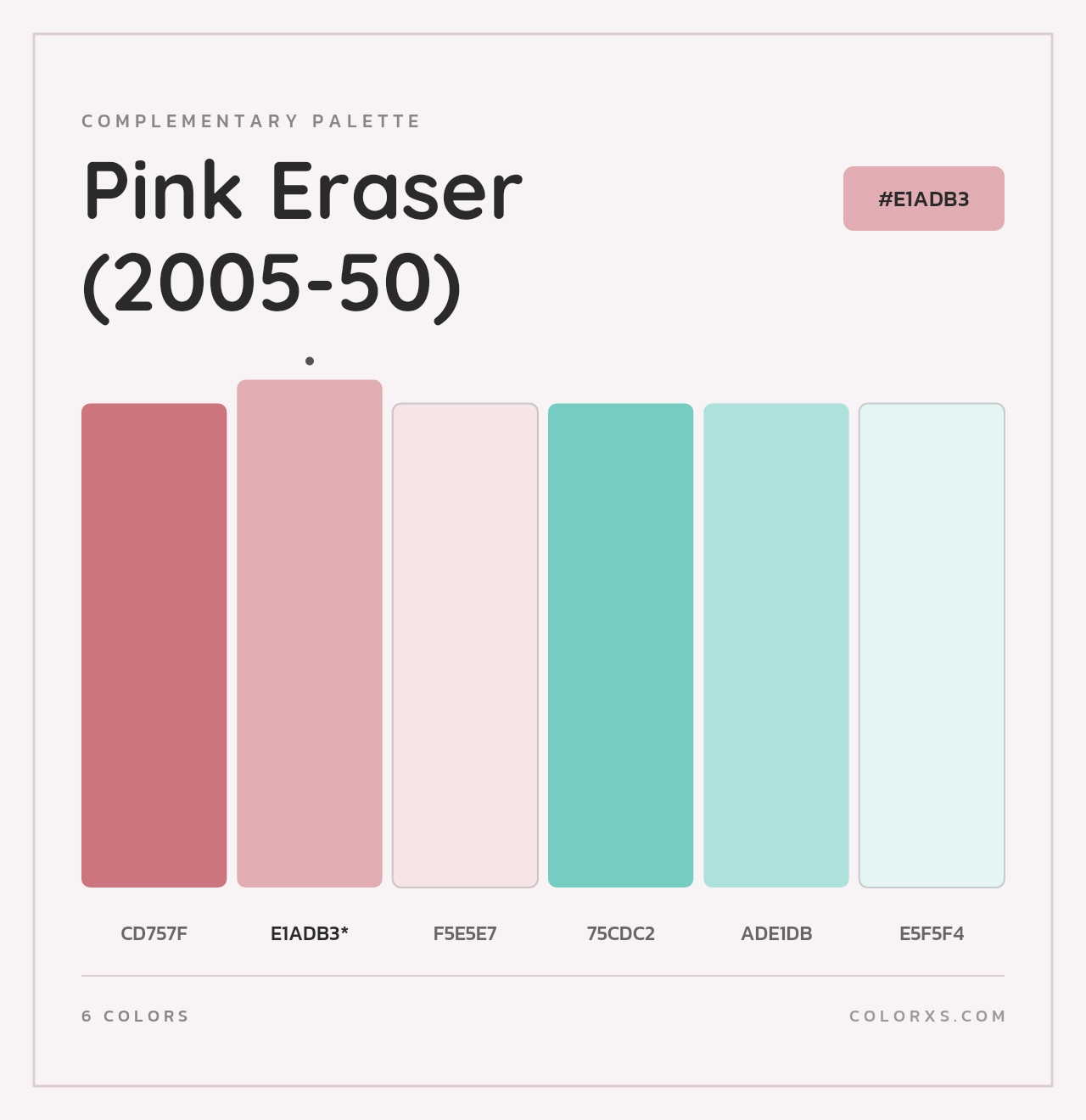 Pink Eraser (2005-50) - Complementary Color Palette