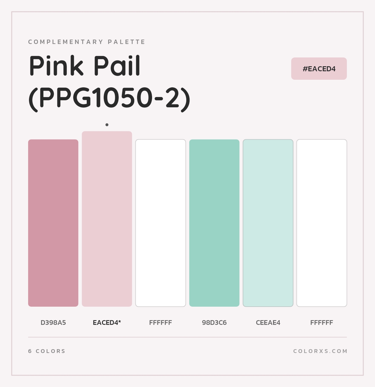 Pink Pail (PPG1050-2) - Complementary Color Palette