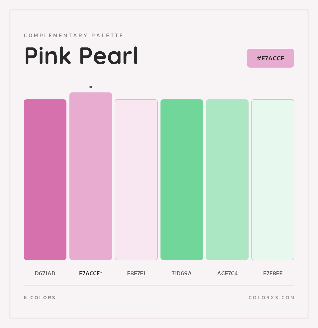 Pink Pearl - Complementary Color Palette