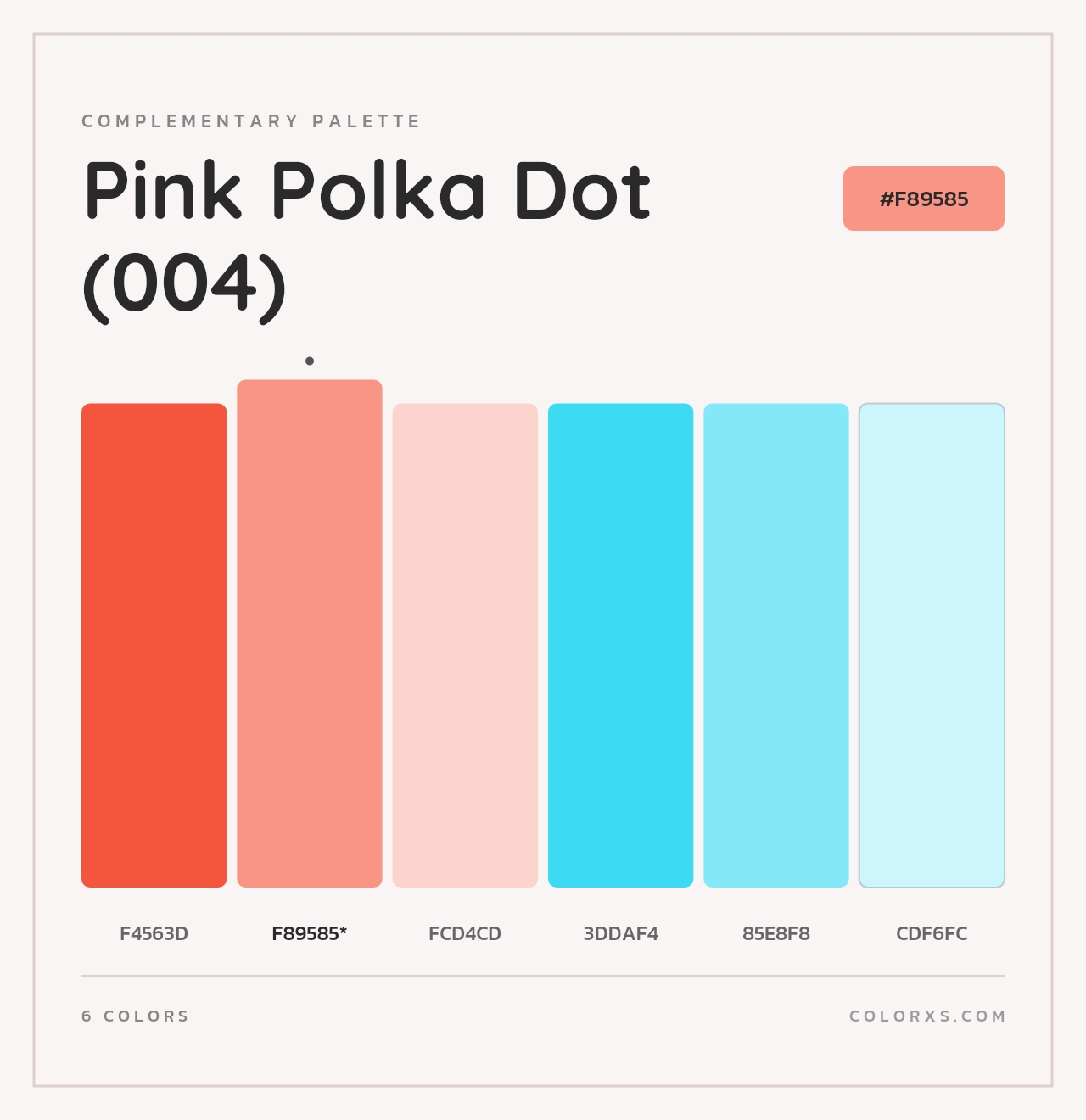 Pink Polka Dot (004) - Complementary Color Palette