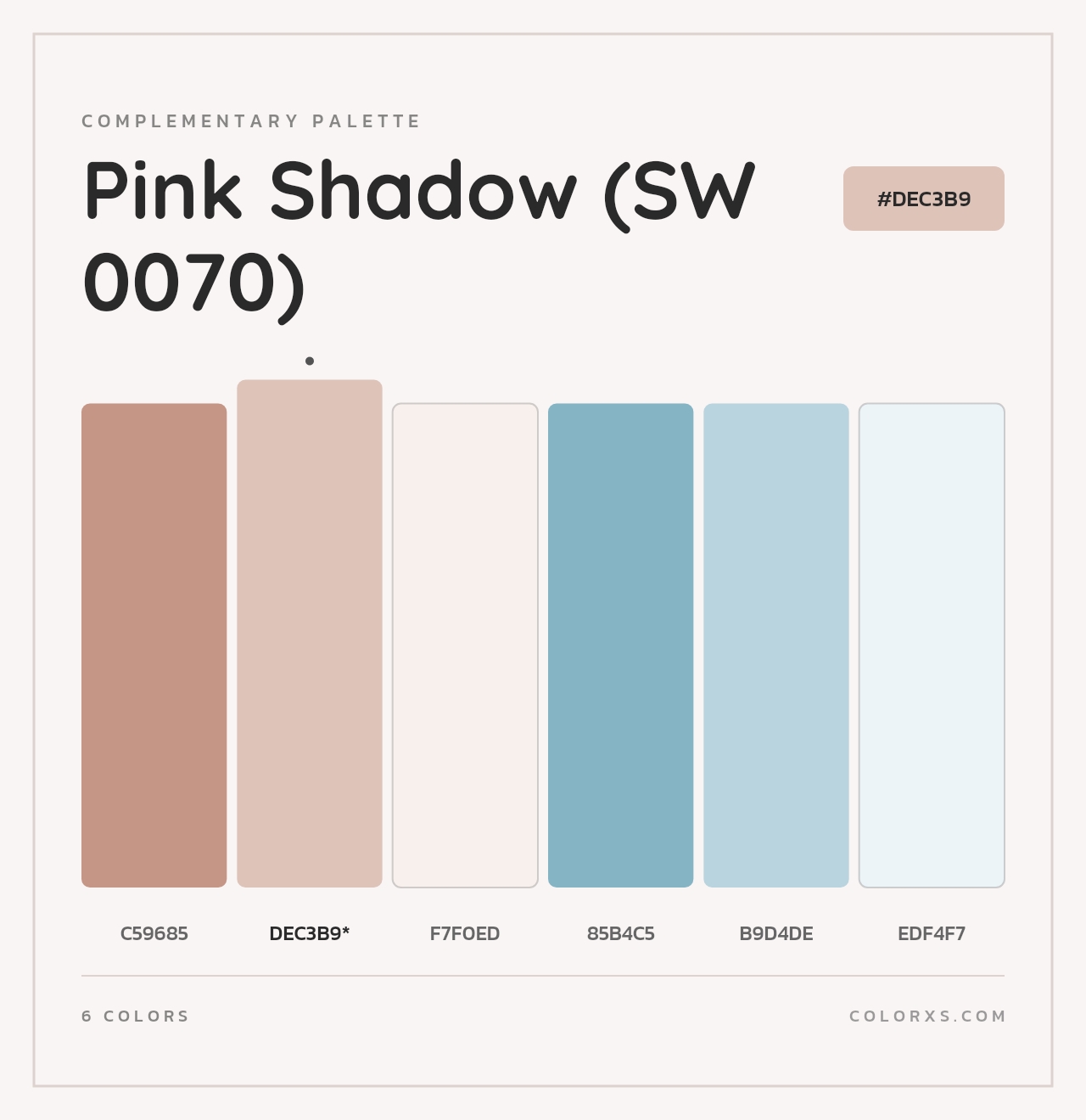 Pink Shadow (SW 0070) - Complementary Color Palette