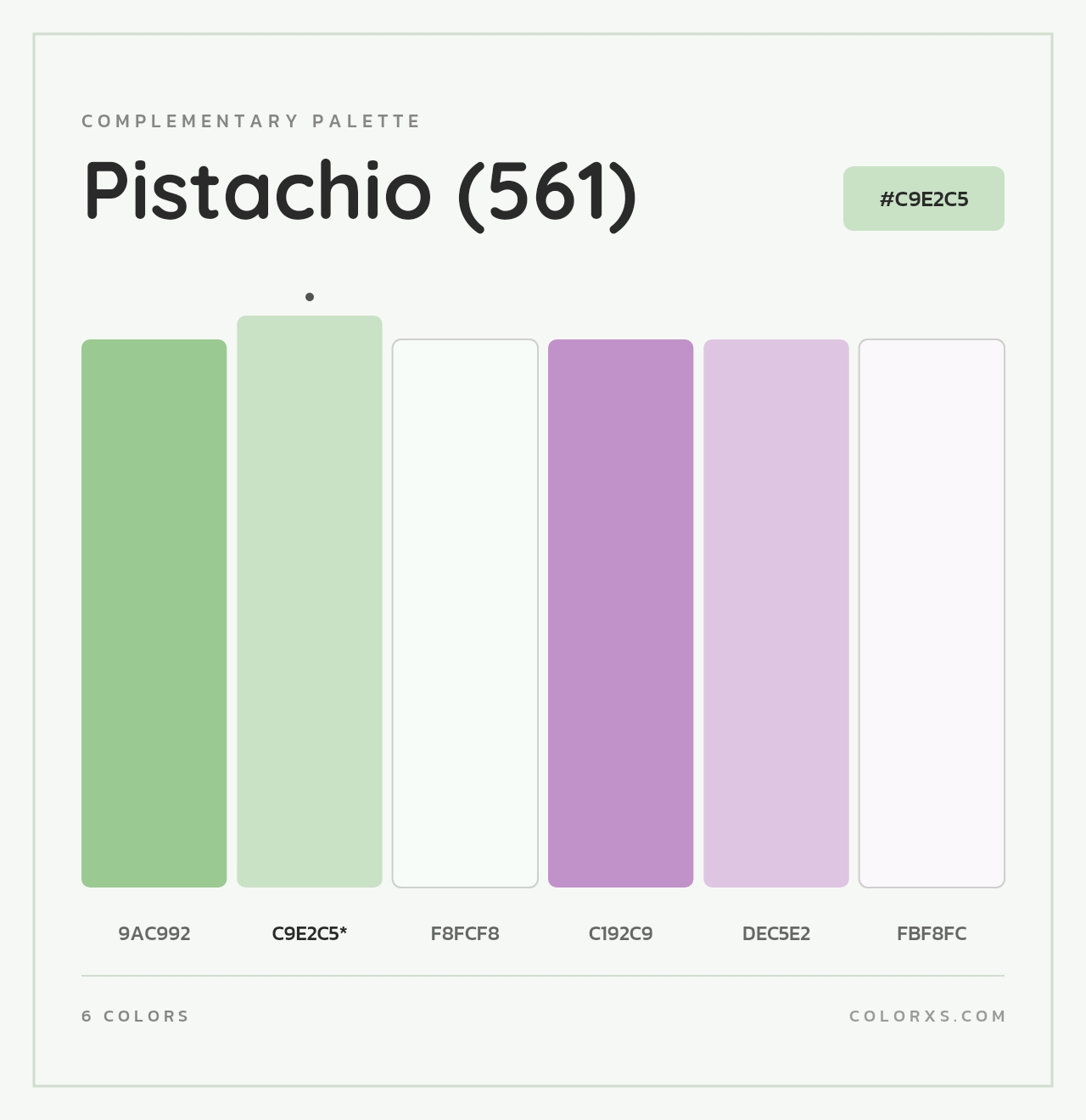 Pistachio (561) - Complementary Color Palette