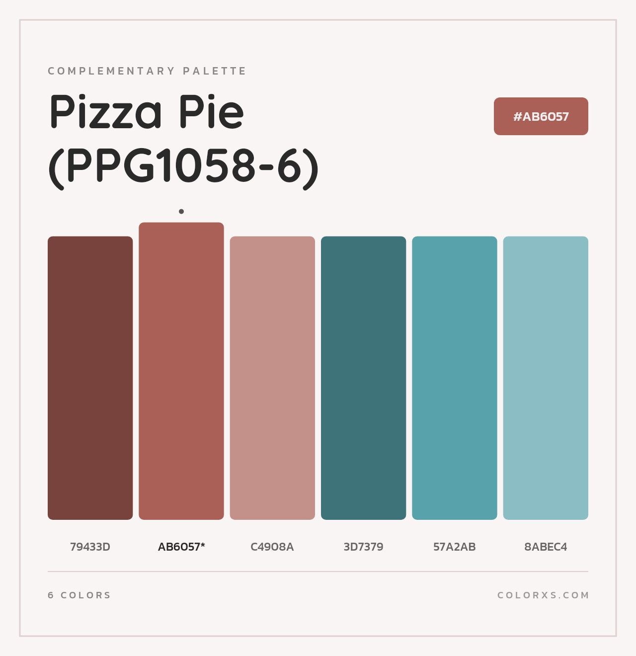 Pizza Pie (PPG1058-6) - Complementary Color Palette