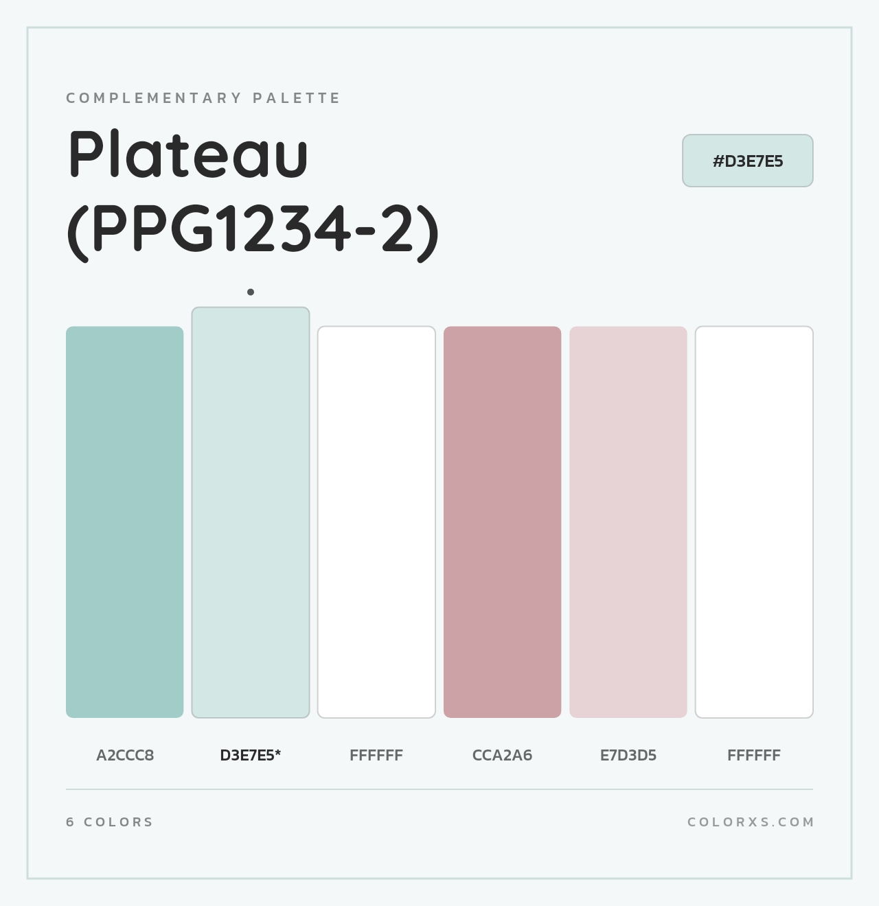 Plateau (PPG1234-2) - Complementary Color Palette