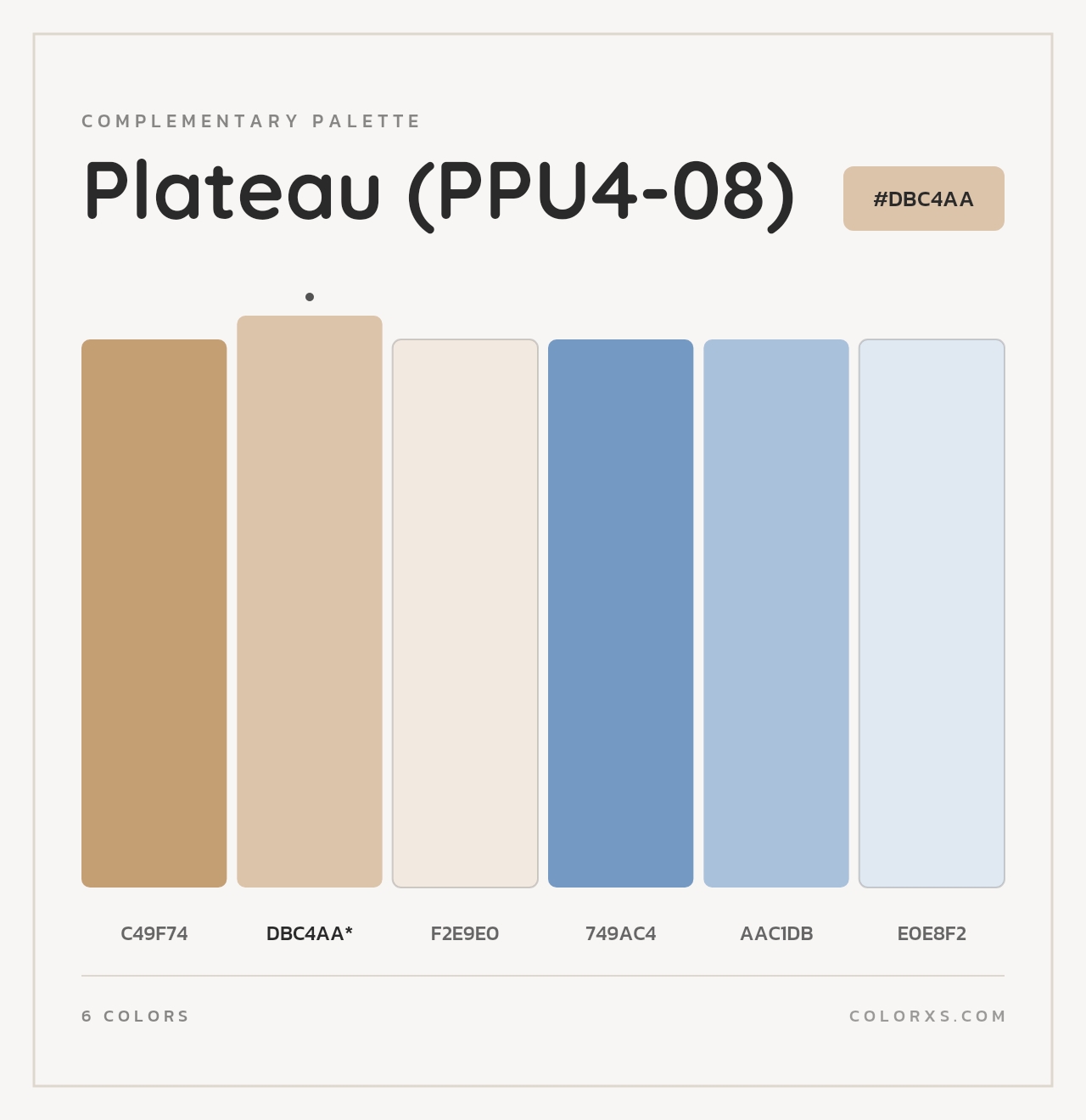 Plateau (PPU4-08) - Complementary Color Palette