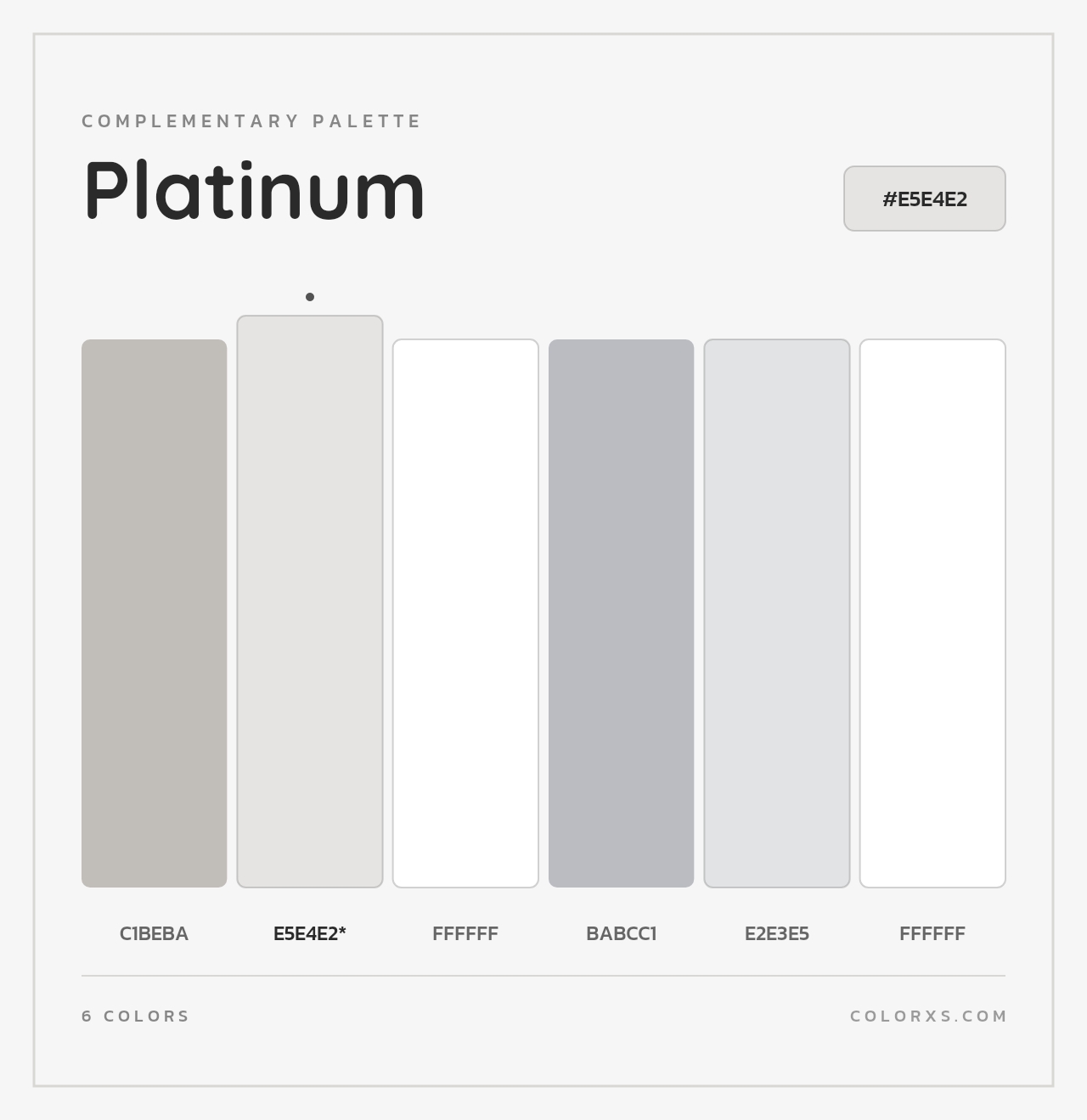 Platinum - Complementary Color Palette