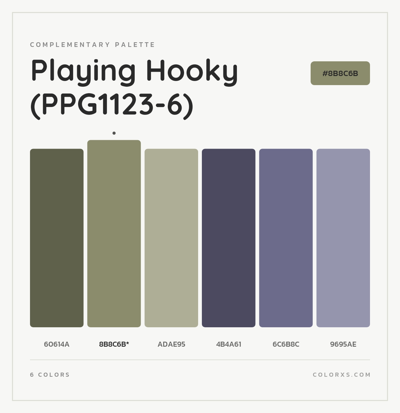 Playing Hooky (PPG1123-6) - Complementary Color Palette