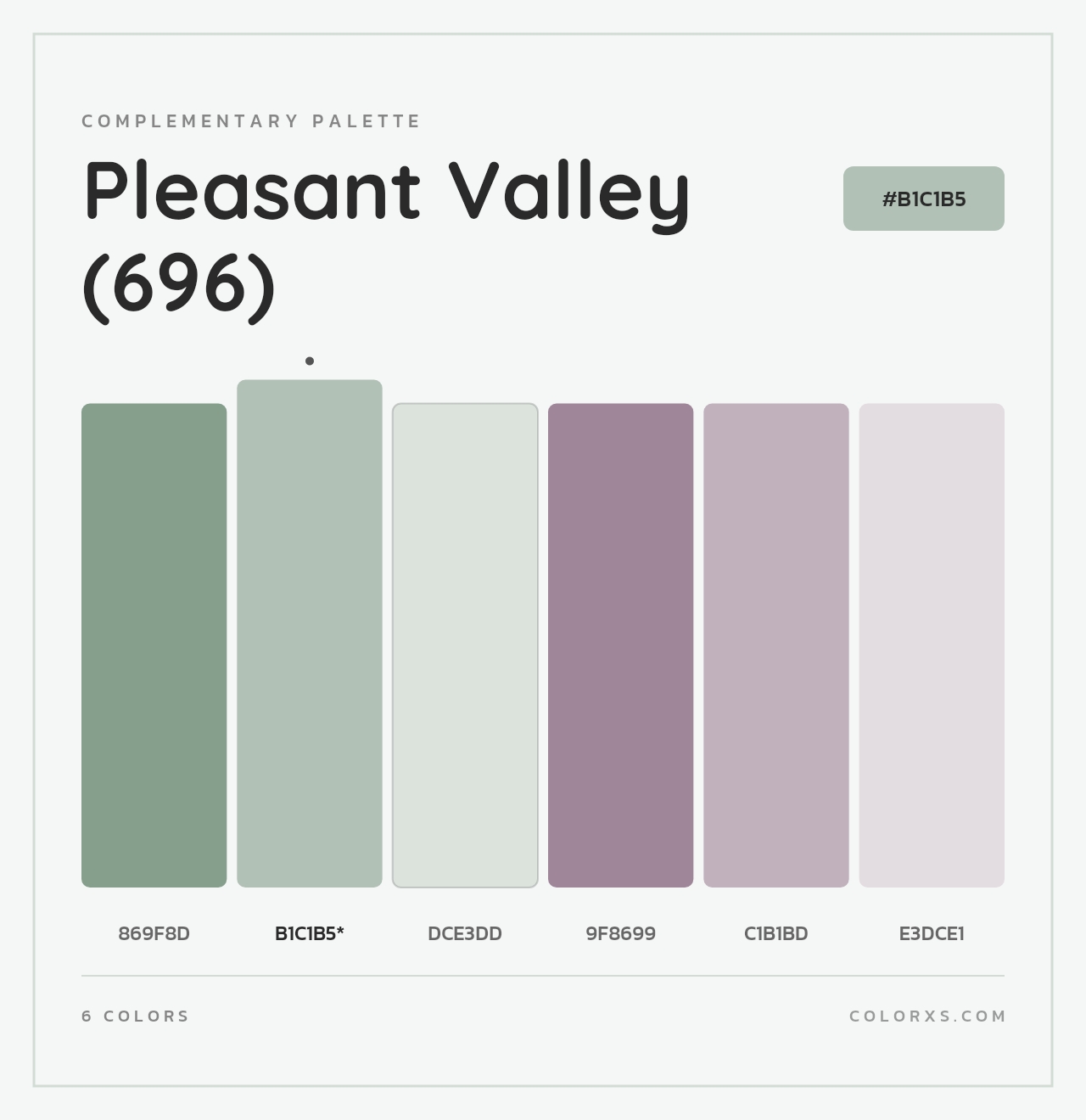 Pleasant Valley (696) - Complementary Color Palette