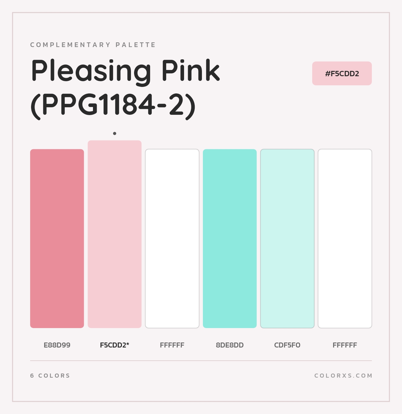 Pleasing Pink (PPG1184-2) - Complementary Color Palette