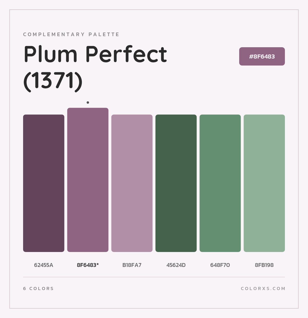 Plum Perfect (1371) - Complementary Color Palette