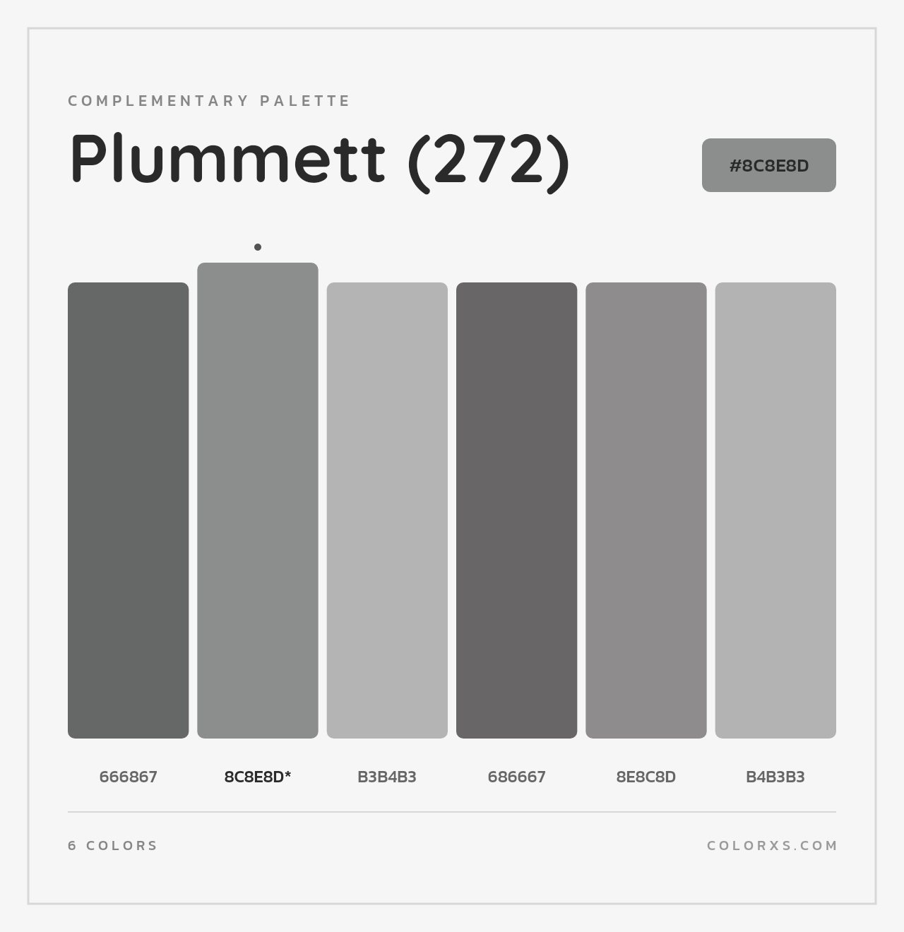 Plummett (272) - Complementary Color Palette