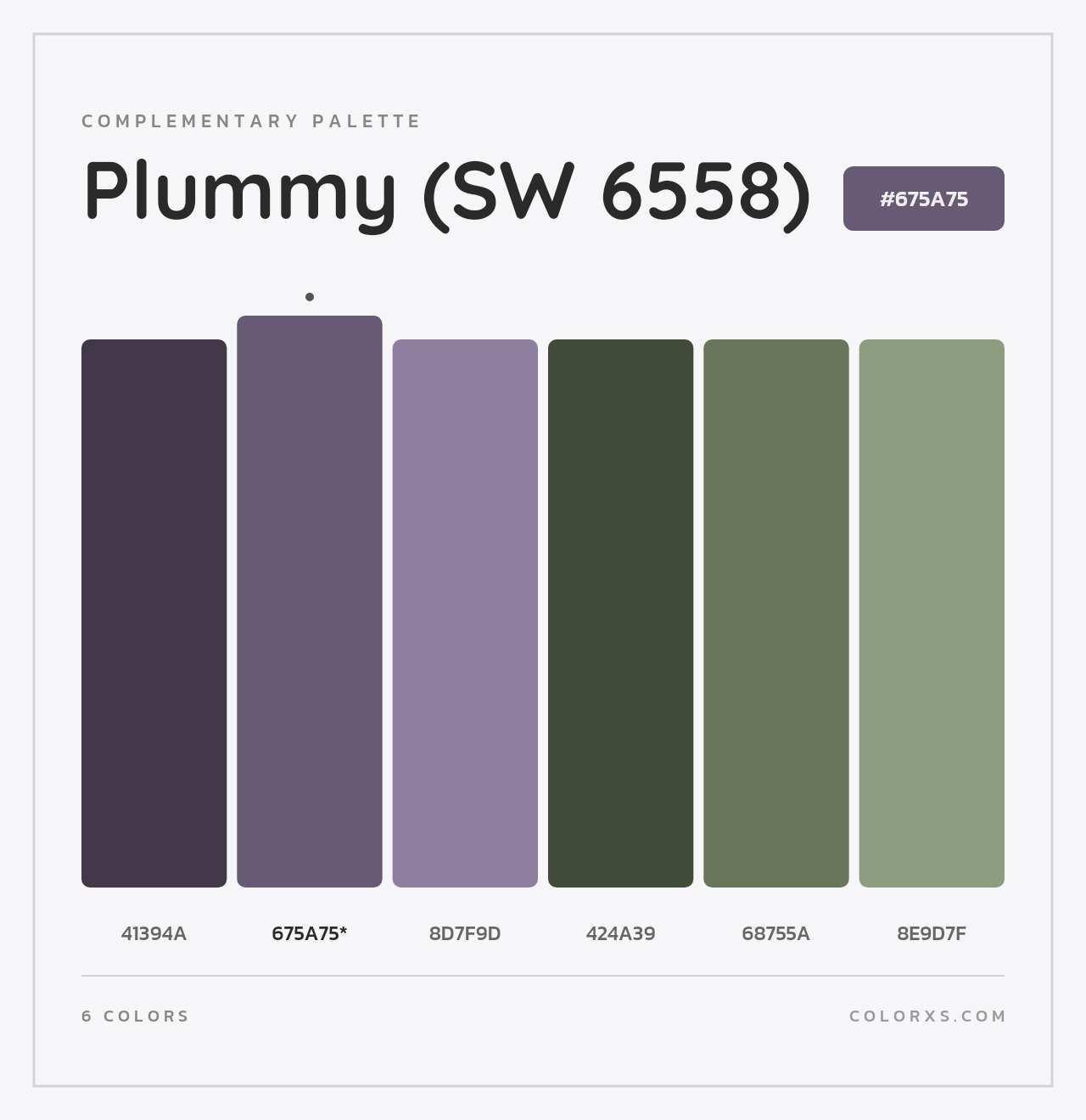 Plummy (SW 6558) - Complementary Color Palette