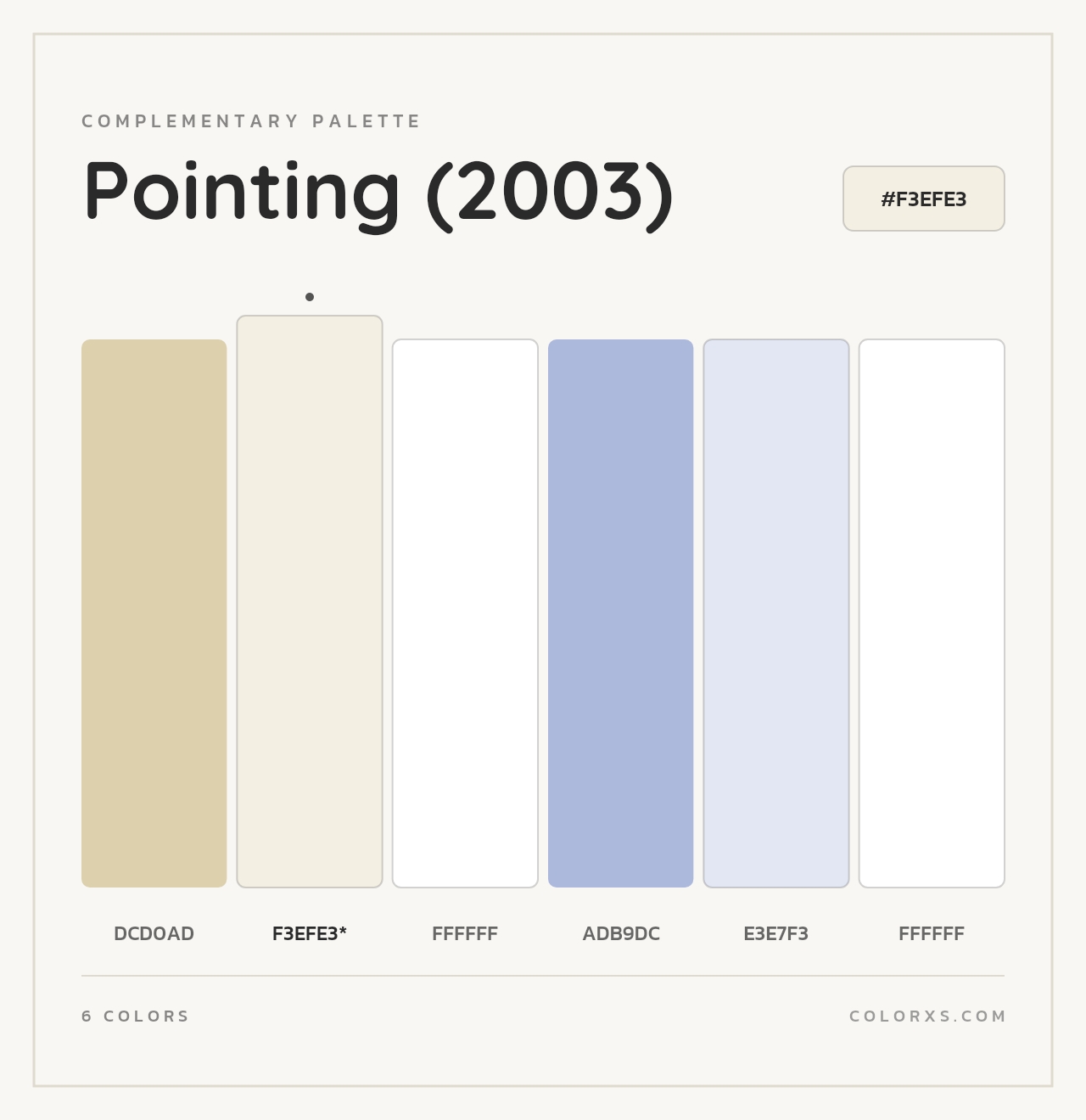 Pointing (2003) - Complementary Color Palette