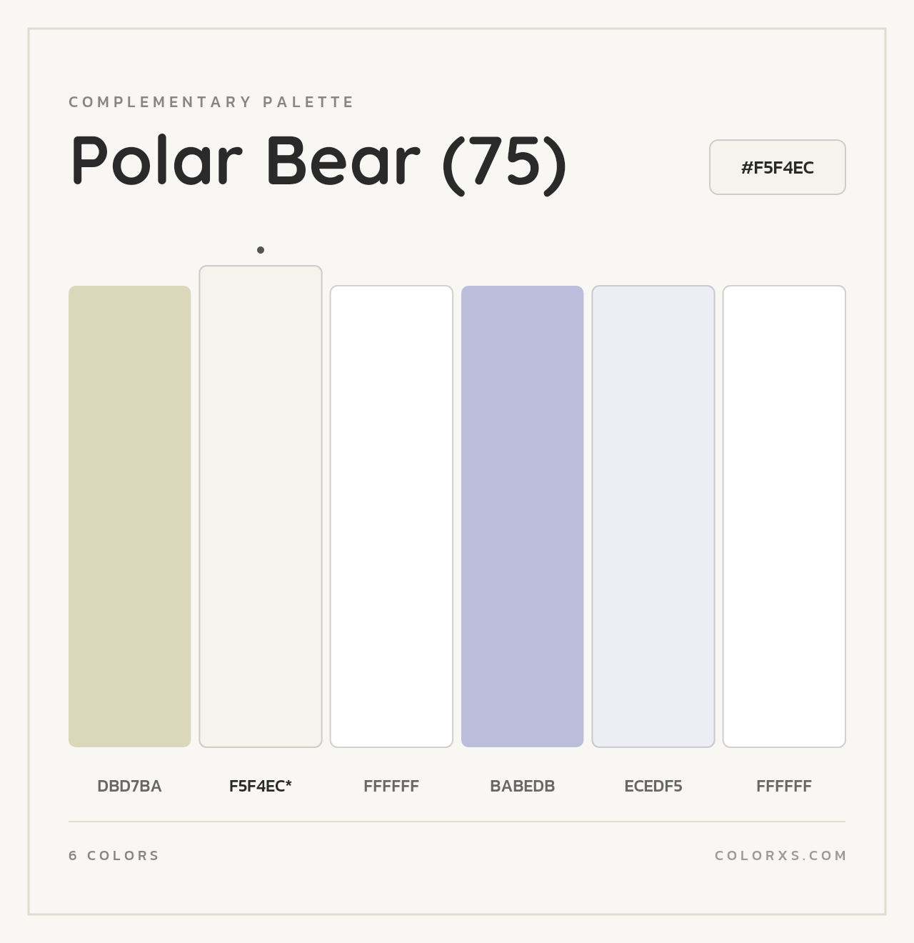 Polar Bear (75) - Complementary Color Palette