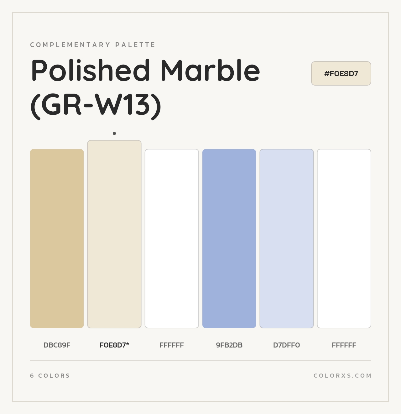 Polished Marble (GR-W13) - Complementary Color Palette
