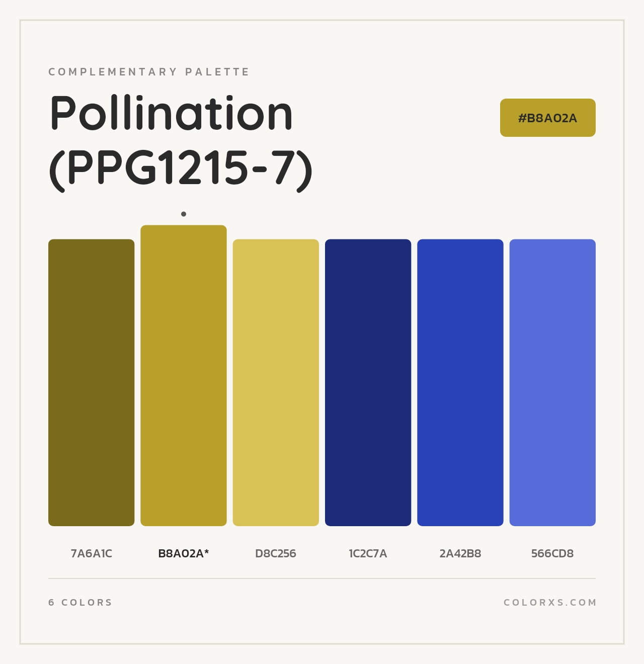 Pollination (PPG1215-7) - Complementary Color Palette