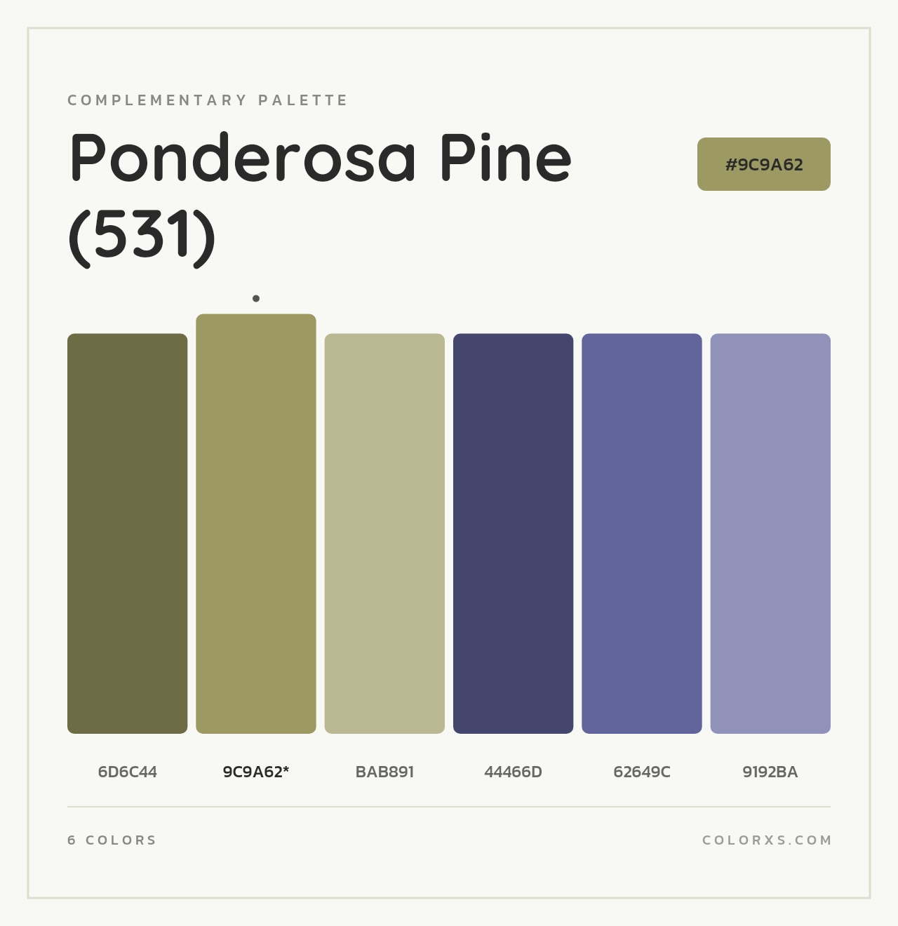 Ponderosa Pine (531) - Complementary Color Palette