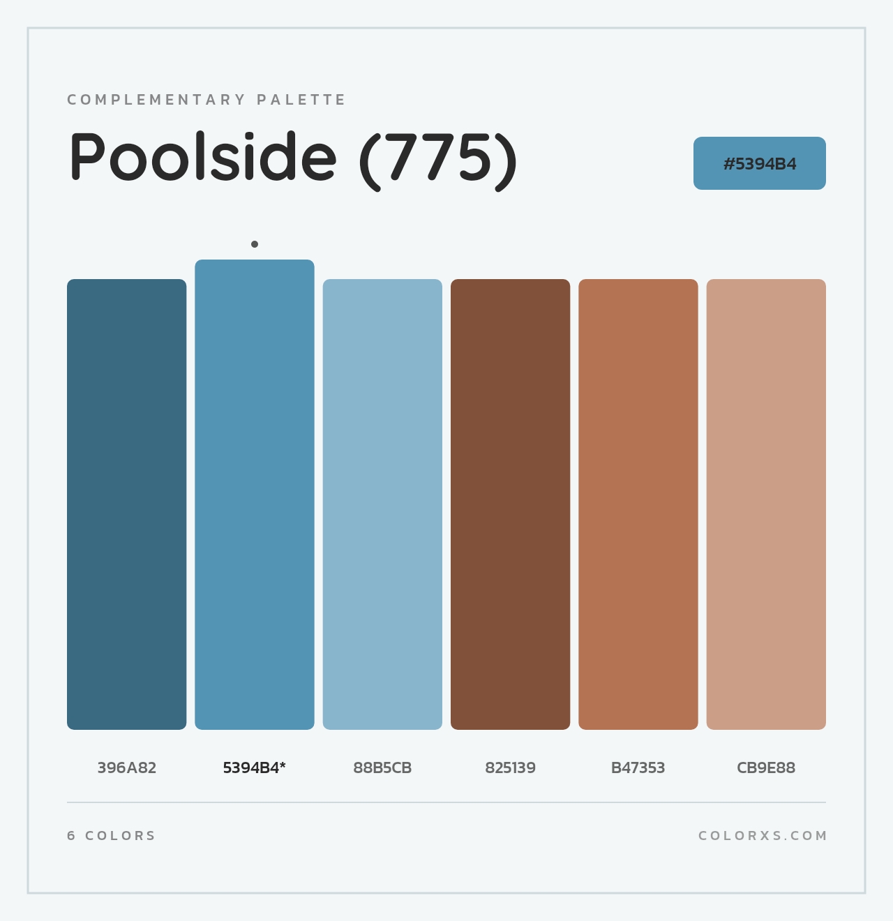 Poolside (775) - Complementary Color Palette