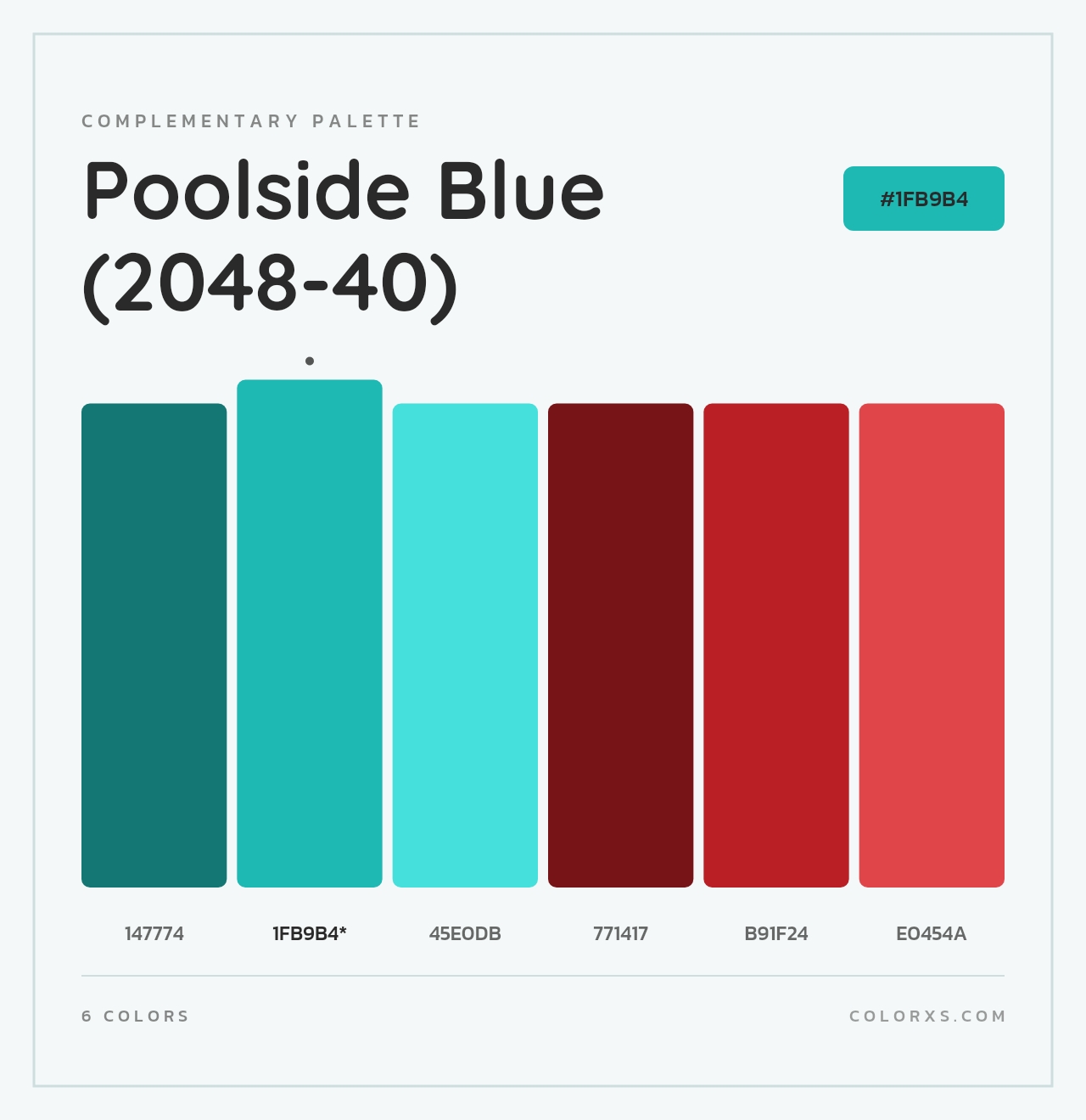 Poolside Blue (2048-40) - Complementary Color Palette