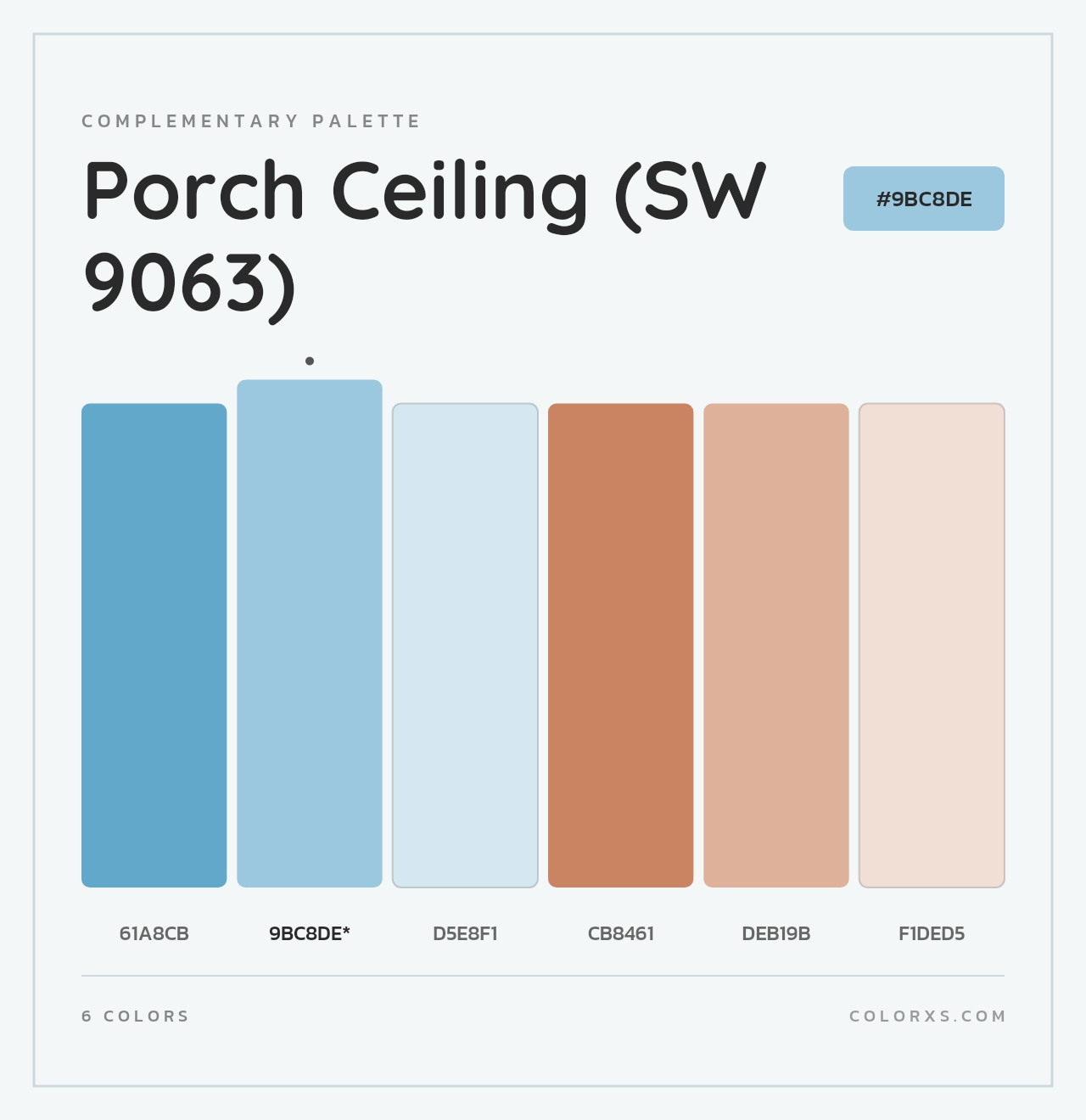 Porch Ceiling (SW 9063) - Complementary Color Palette