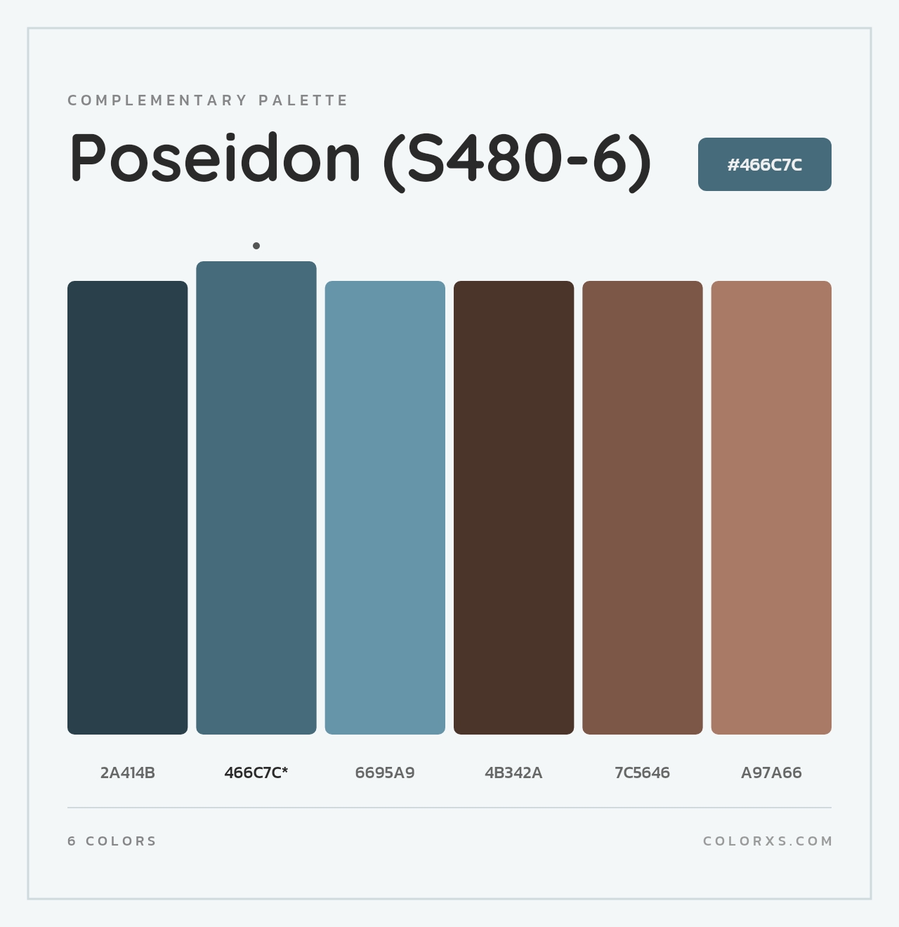 Poseidon (S480-6) - Complementary Color Palette