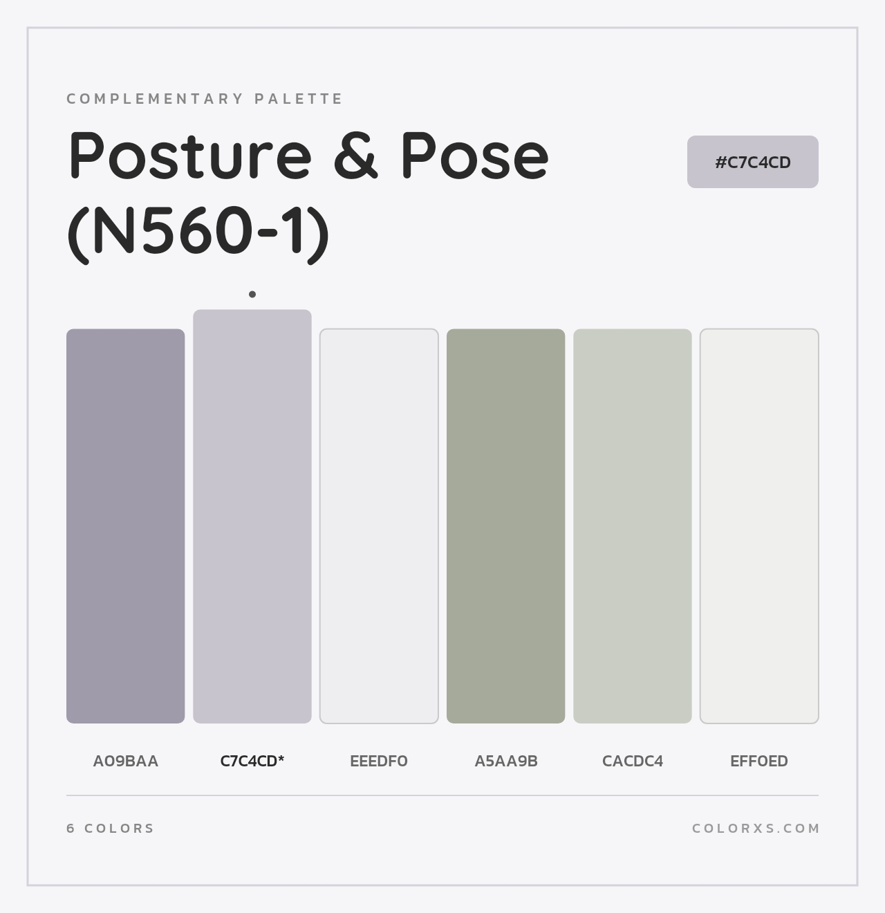 Posture & Pose (N560-1) - Complementary Color Palette