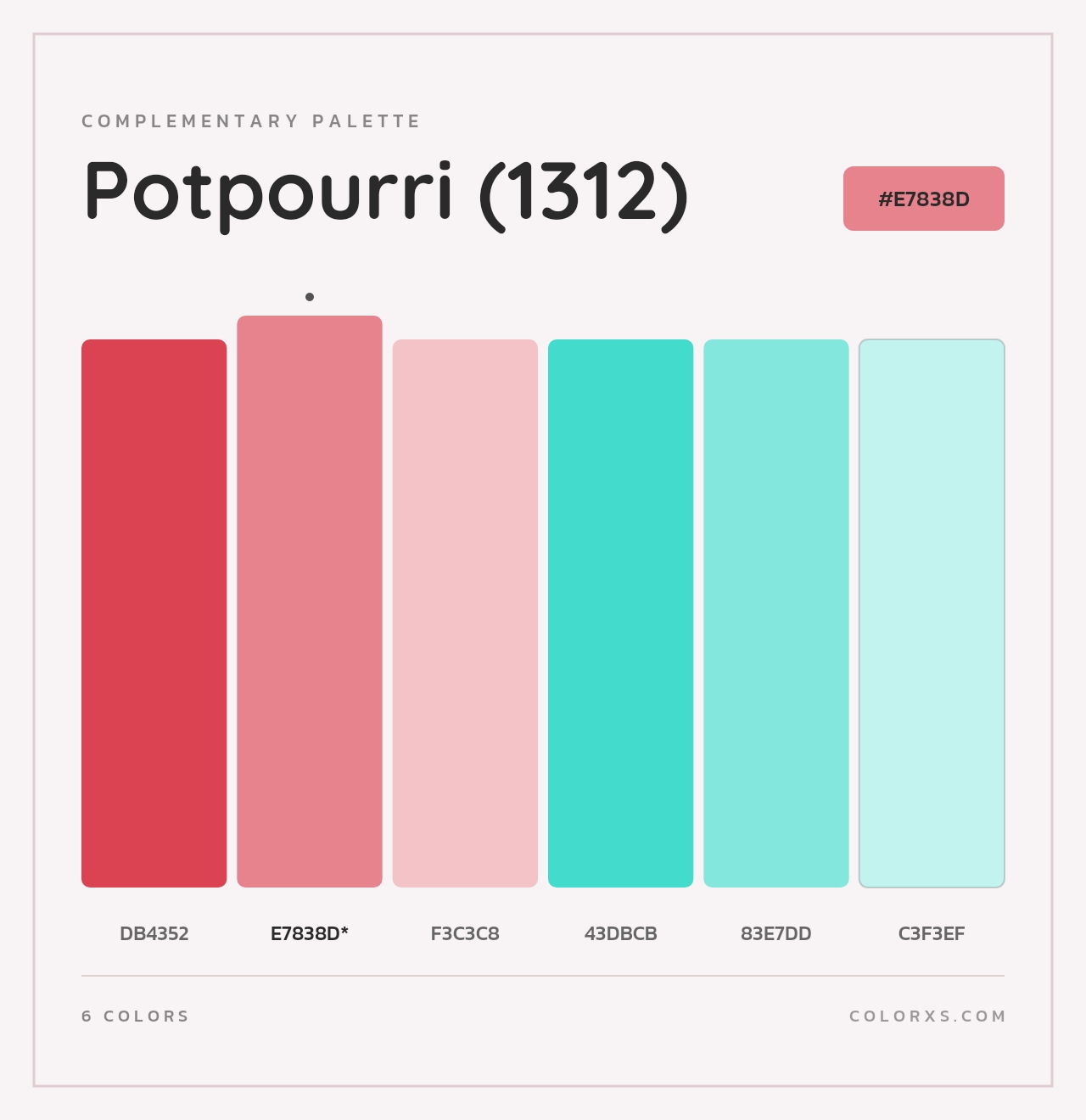 Potpourri (1312) - Complementary Color Palette