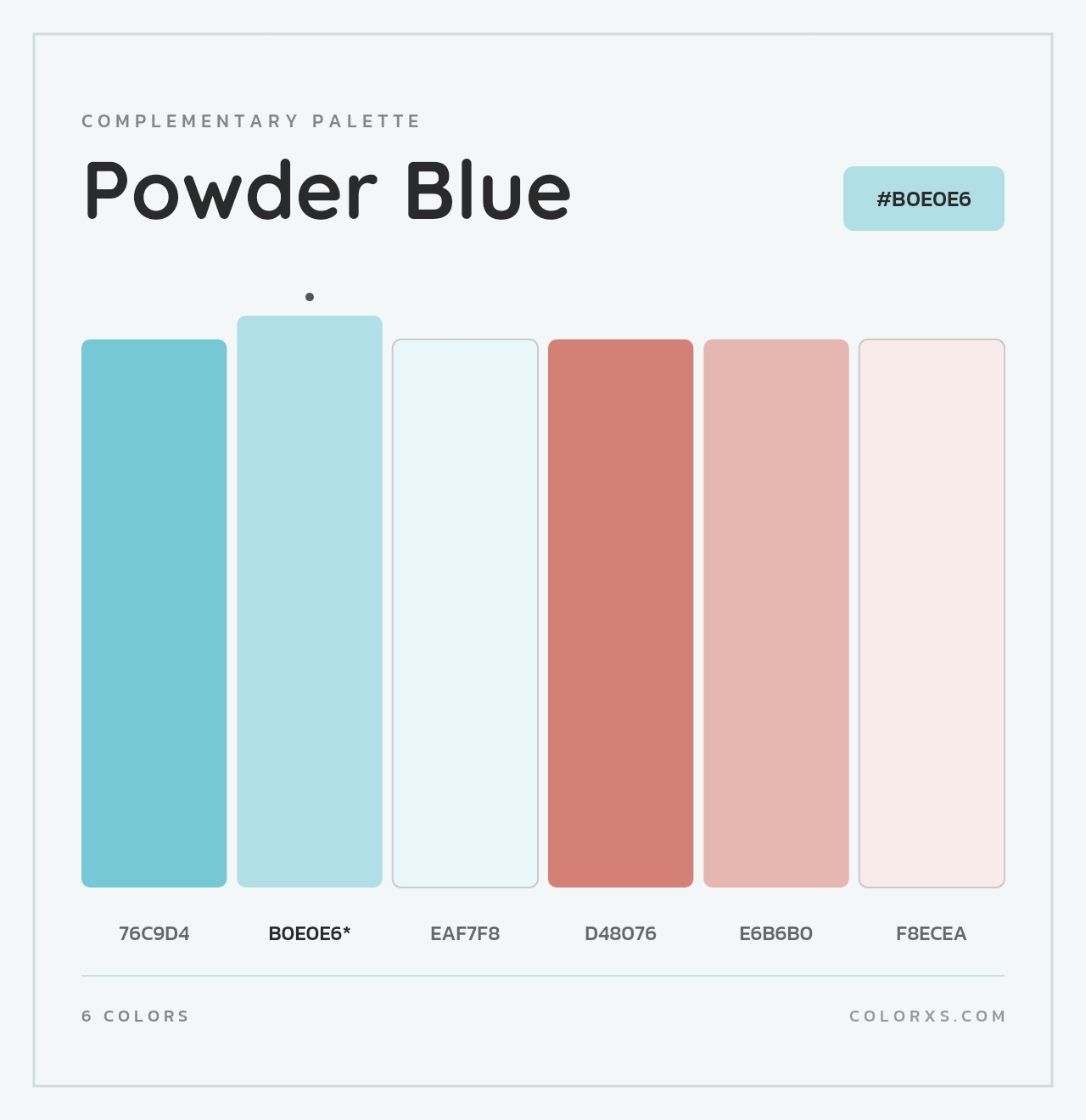 Powder Blue - Complementary Color Palette
