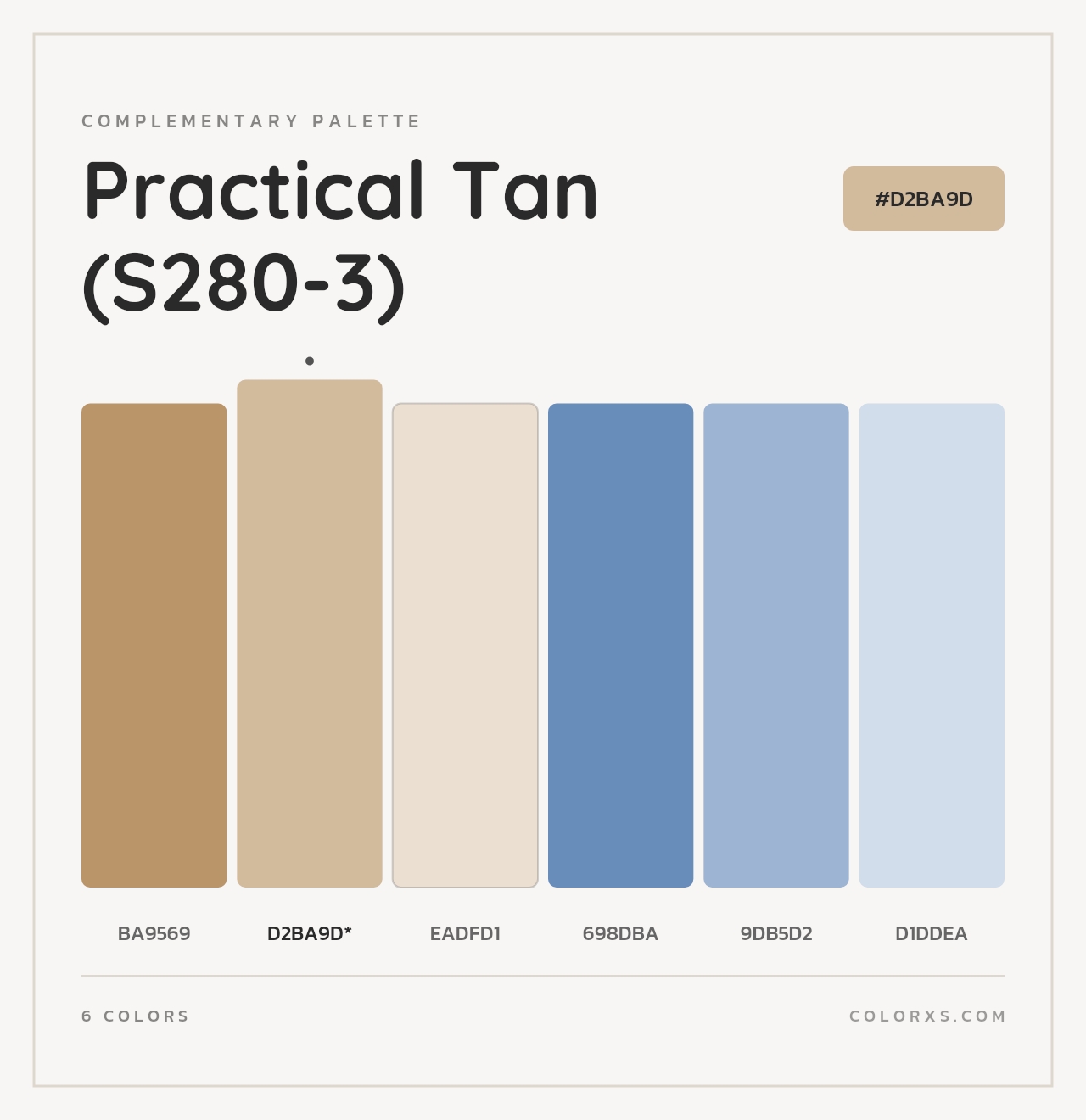 Practical Tan (S280-3) - Complementary Color Palette