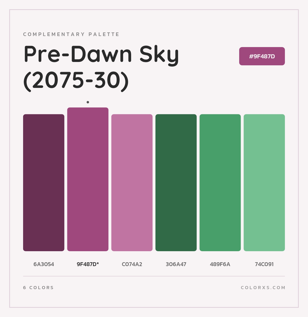 Pre-Dawn Sky (2075-30) - Complementary Color Palette