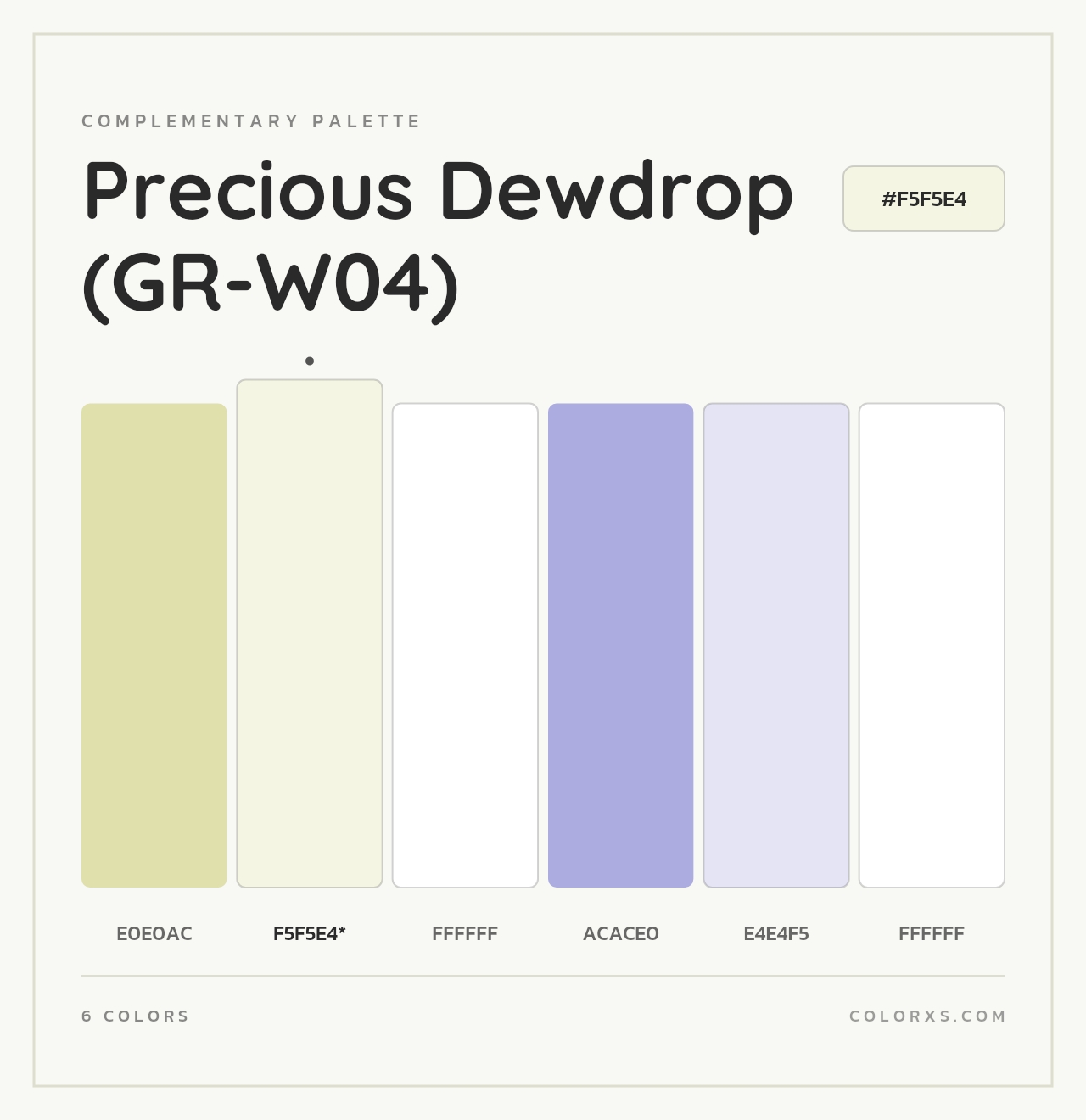 Precious Dewdrop (GR-W04) - Complementary Color Palette
