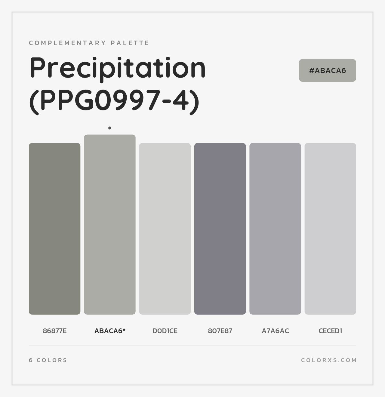 Precipitation (PPG0997-4) - Complementary Color Palette