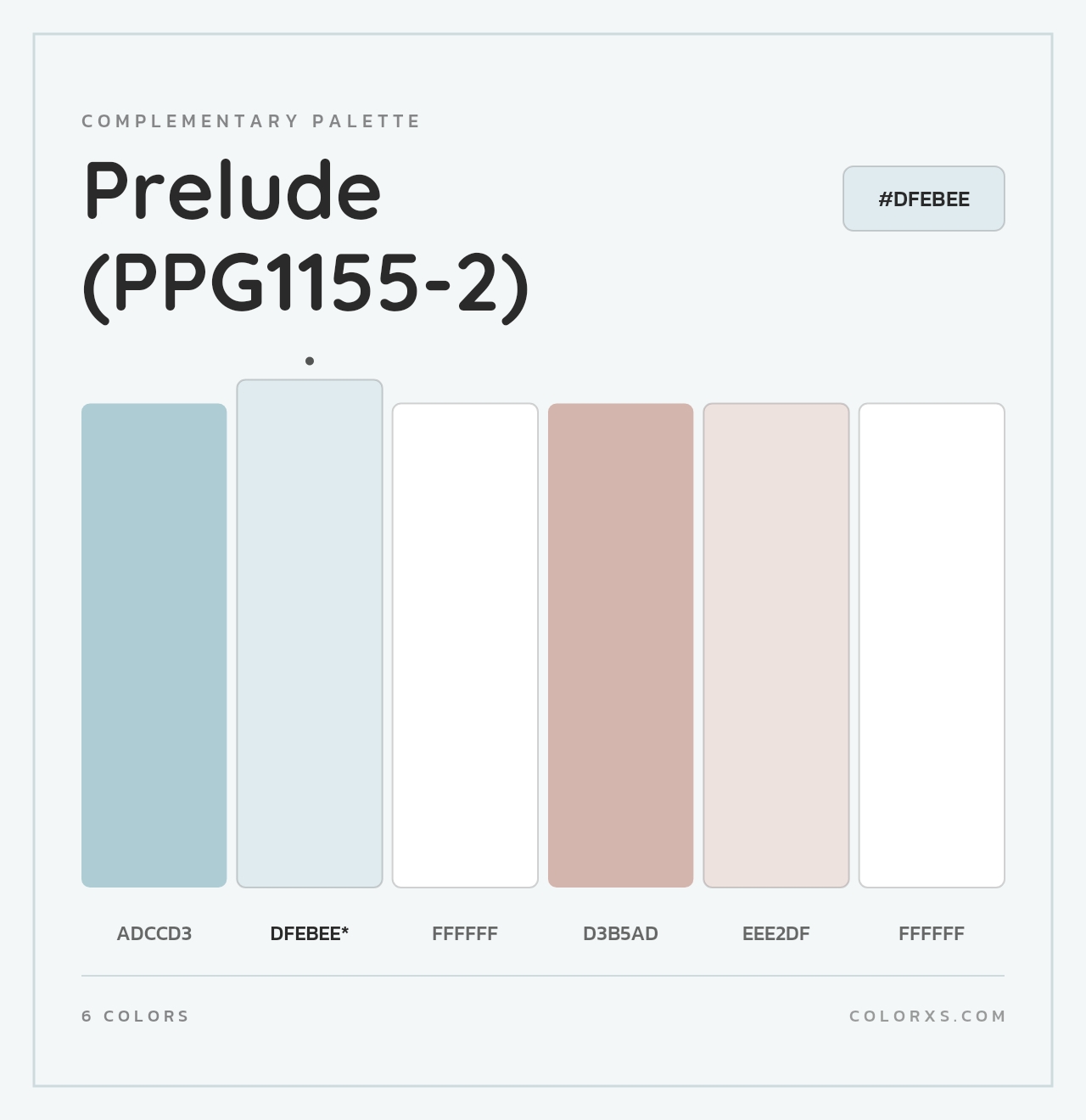 Prelude (PPG1155-2) - Complementary Color Palette